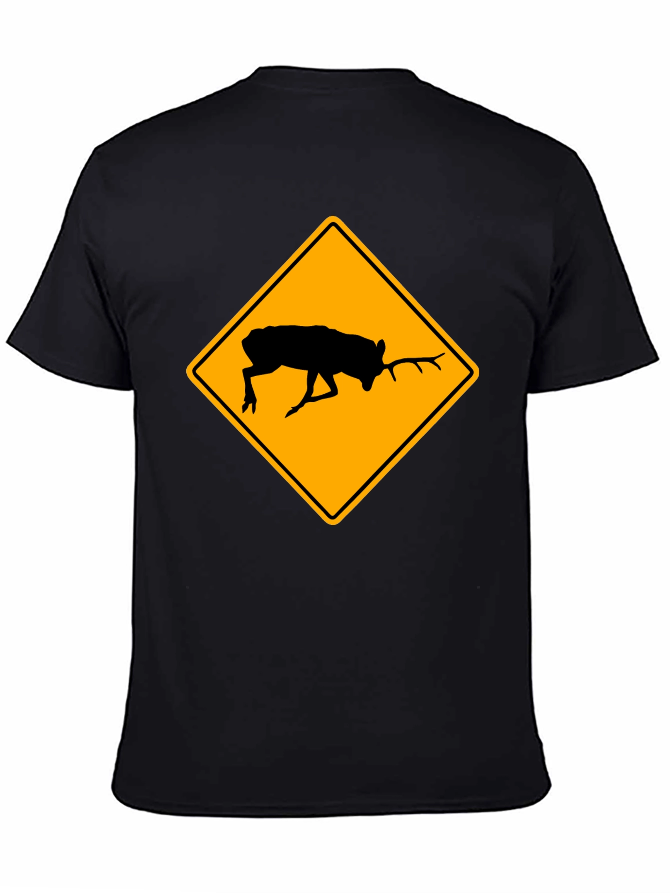 Black Elk Crossing T-Shirt: Caution Wildlife Tee view 4