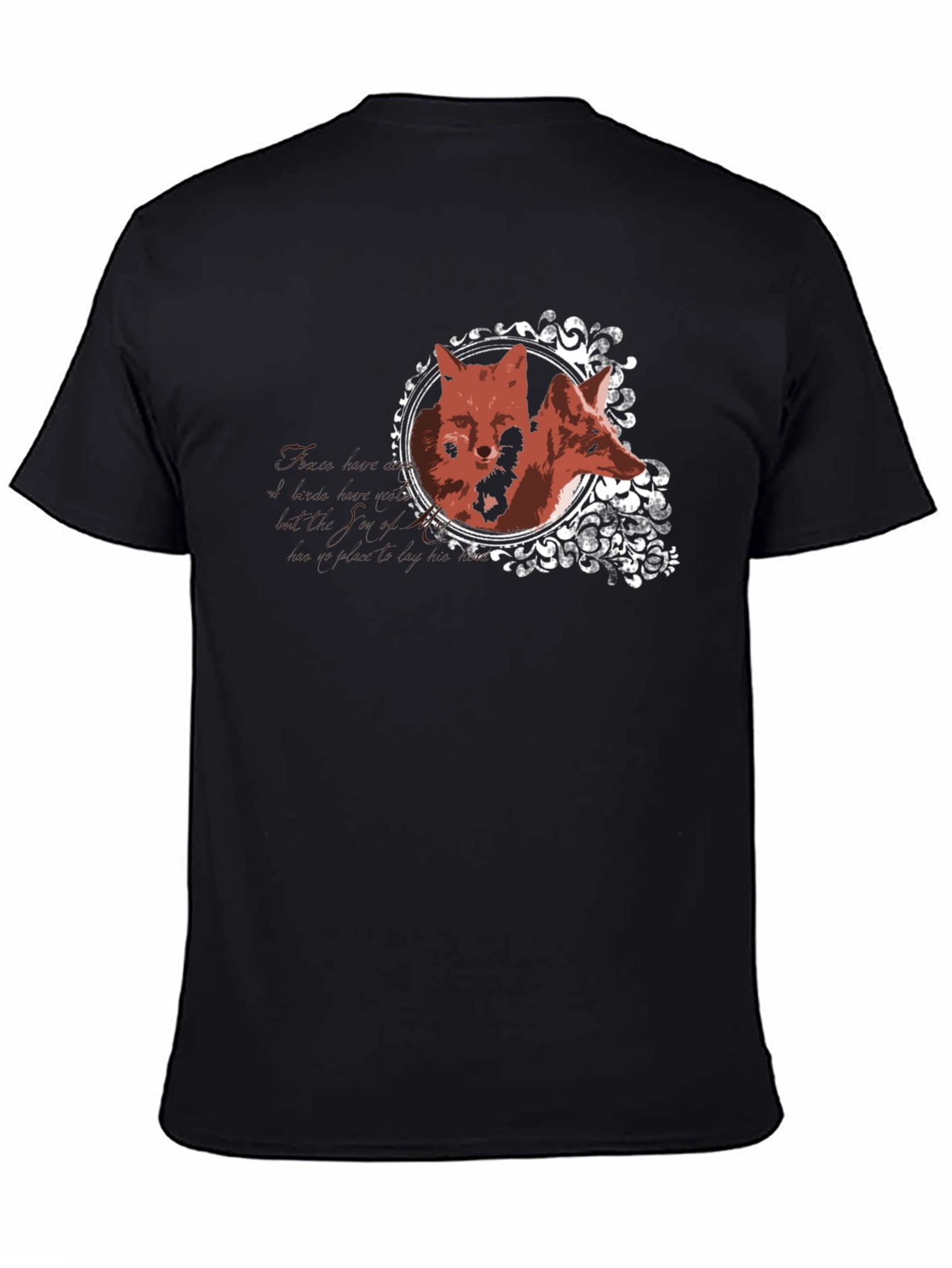 Black Fox Portrait Graphic Tee - Stylish Unisex T-Shirt view 4