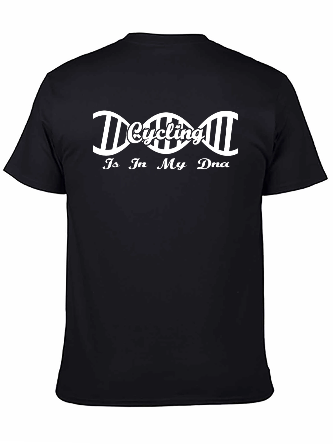 Black Cycling DNA Graphic T-Shirt - Black view 4