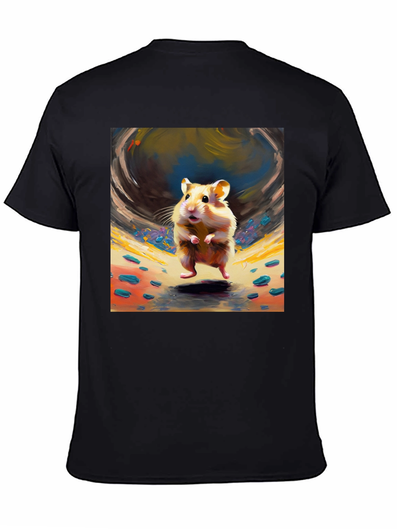 Black Hamster Art Graphic Tee - Stylish Comfort view 4