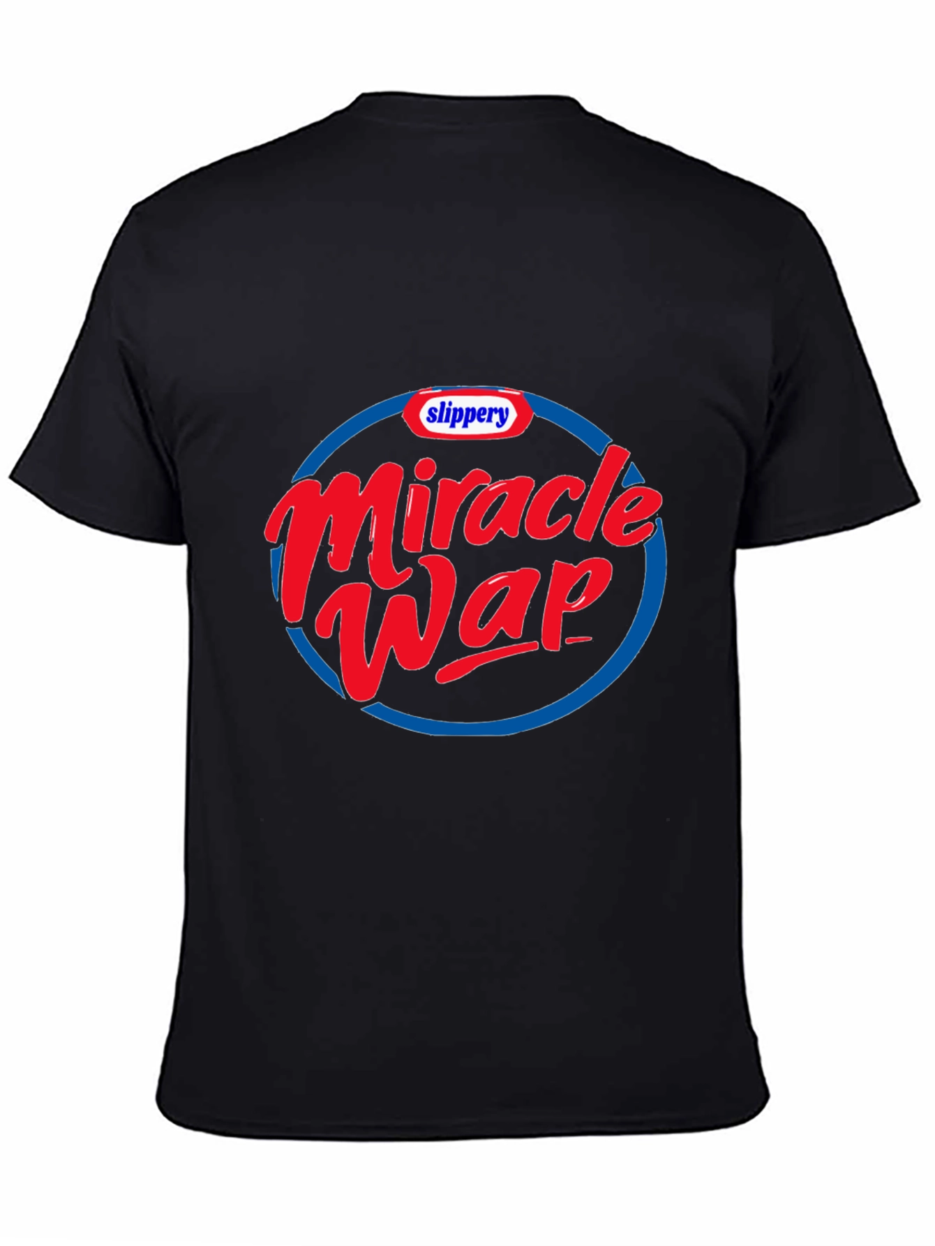 Black Miracle Wap T-Shirt - Funny Graphic Tee view 4