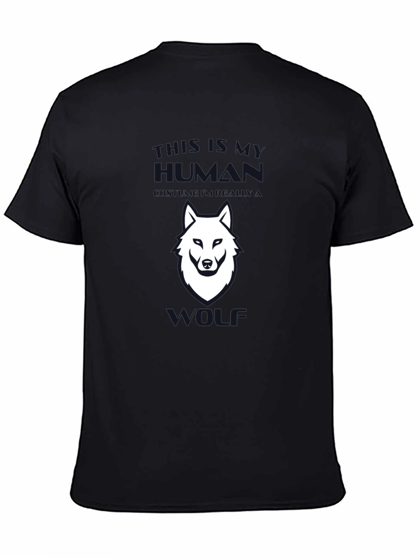 Black This is My Human Wolf Graphic Tee - Black view 4