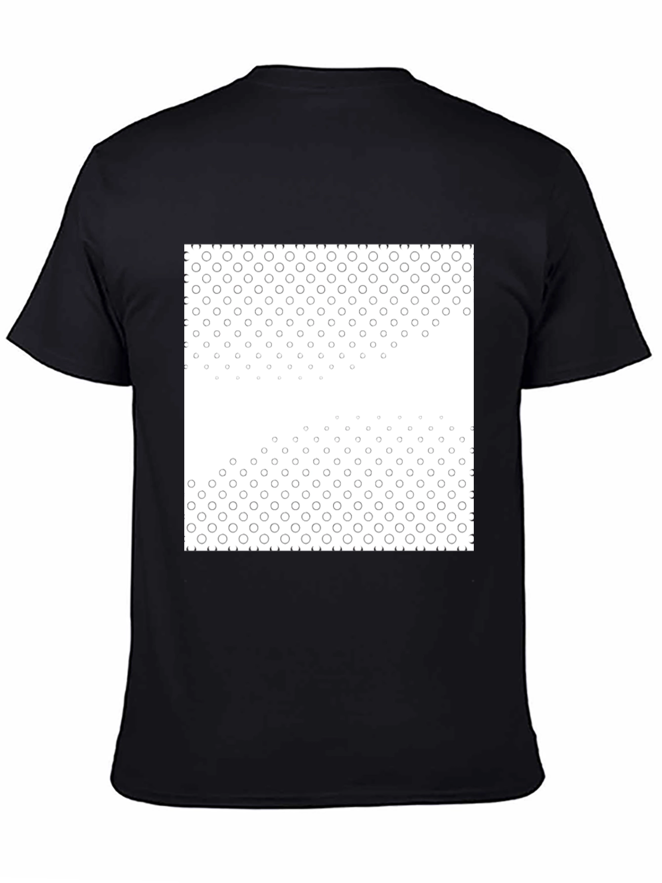 Black Black Tee with Geometric Circle Pattern view 4