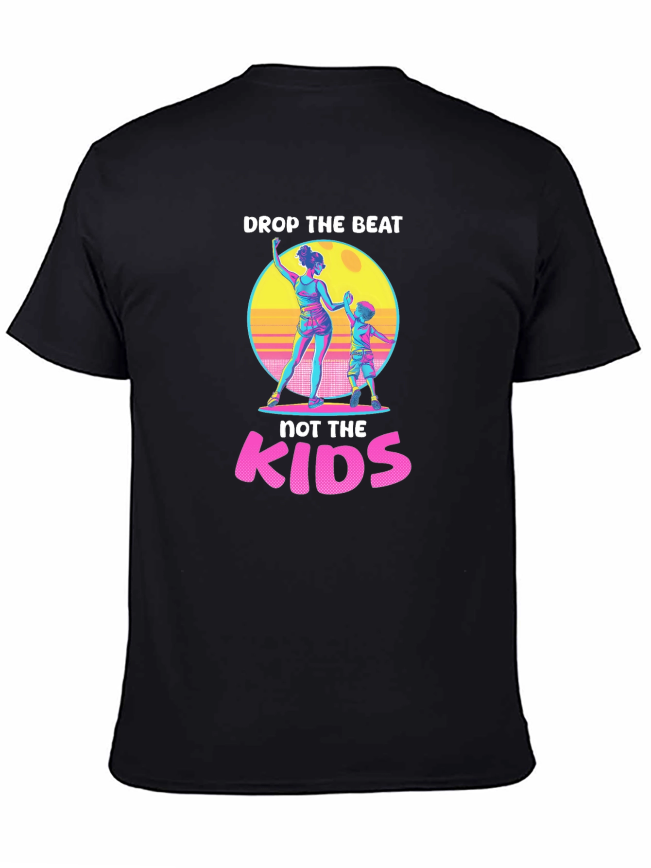 Black Drop the Beat, Not the Kids T-Shirt view 4