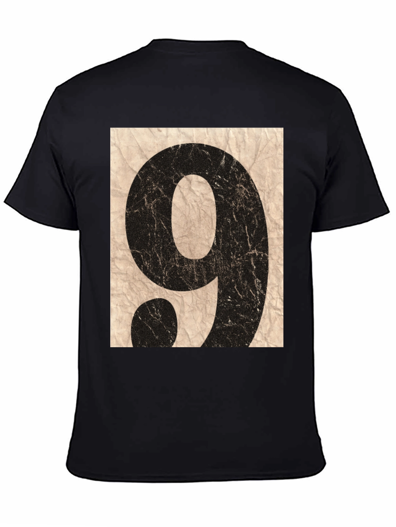 Black Vintage Number 9 Graphic T-Shirt view 4