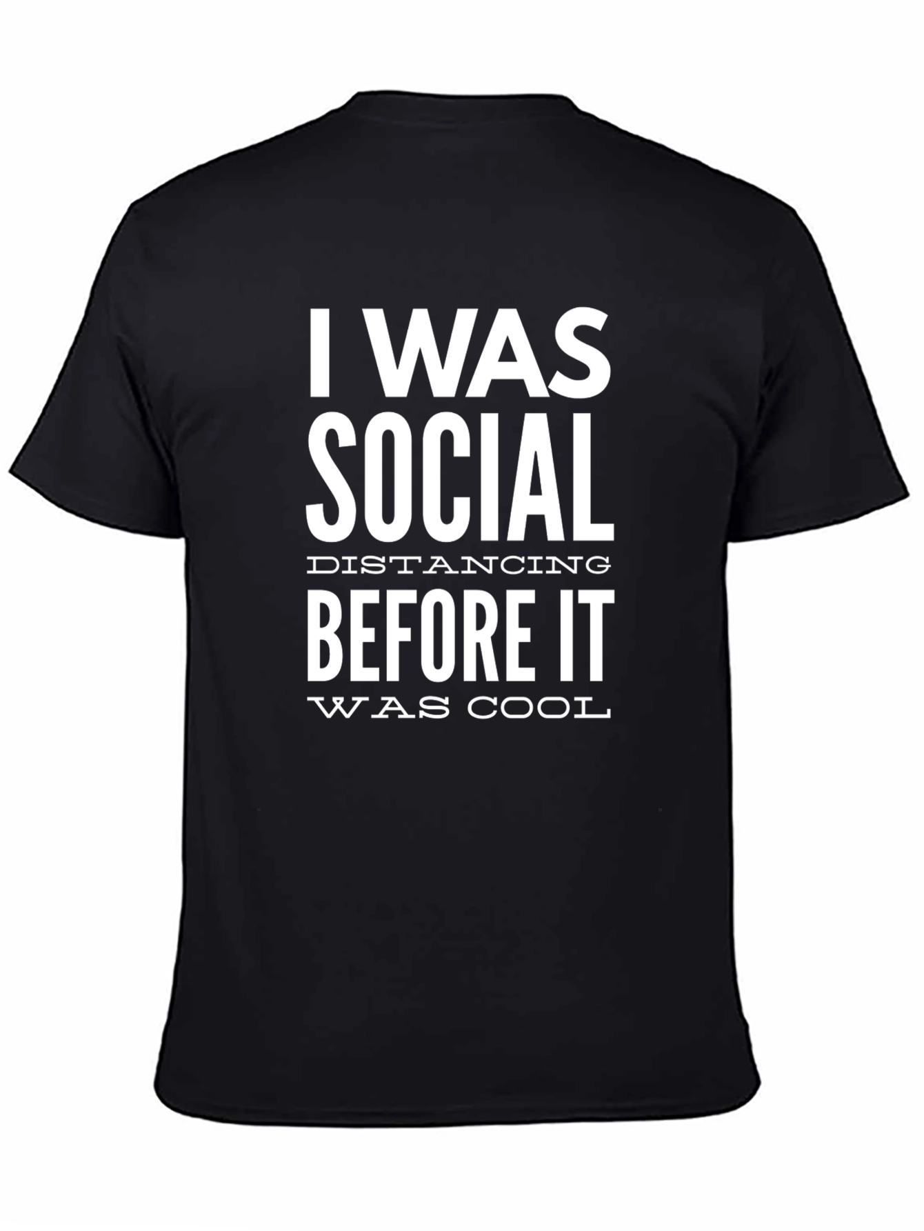 Black Social Distancing T-Shirt view 4