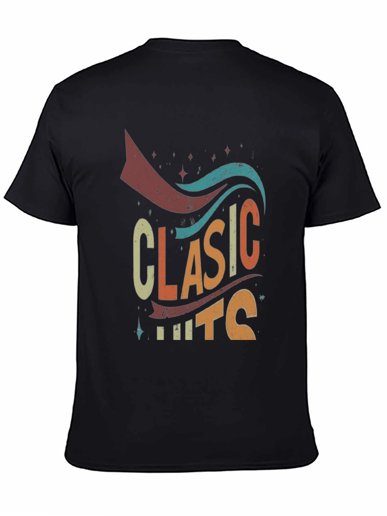 Black Classic Hits Retro Graphic T-Shirt view 4