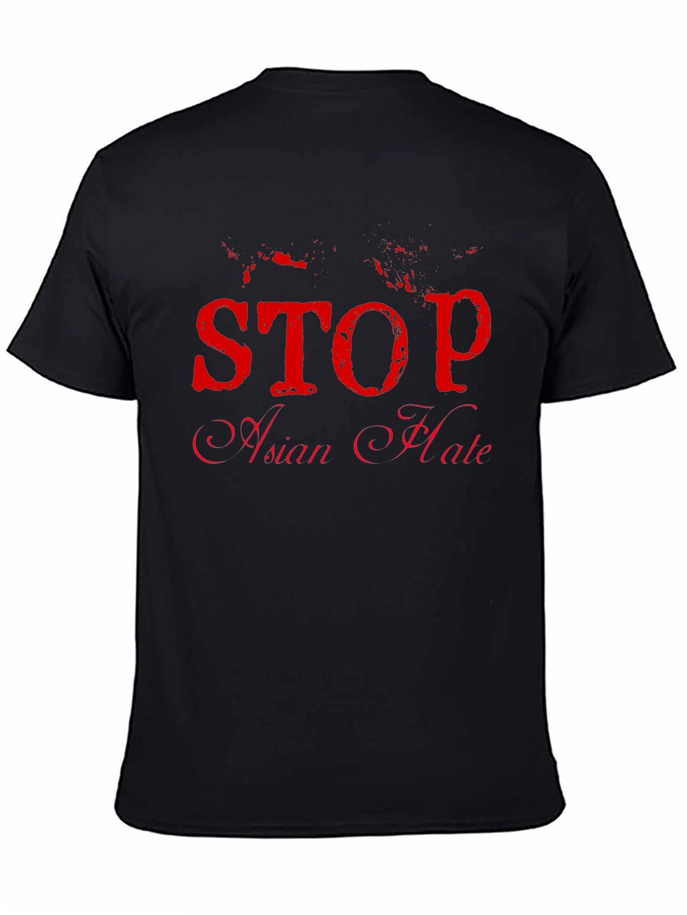 Black Stop Asian Hate Black T-Shirt view 4