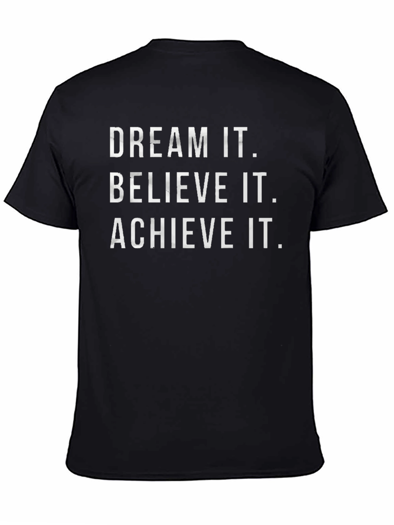 Black Dream Believe Achieve Graphic Tee - Motivational T-Shirt view 4