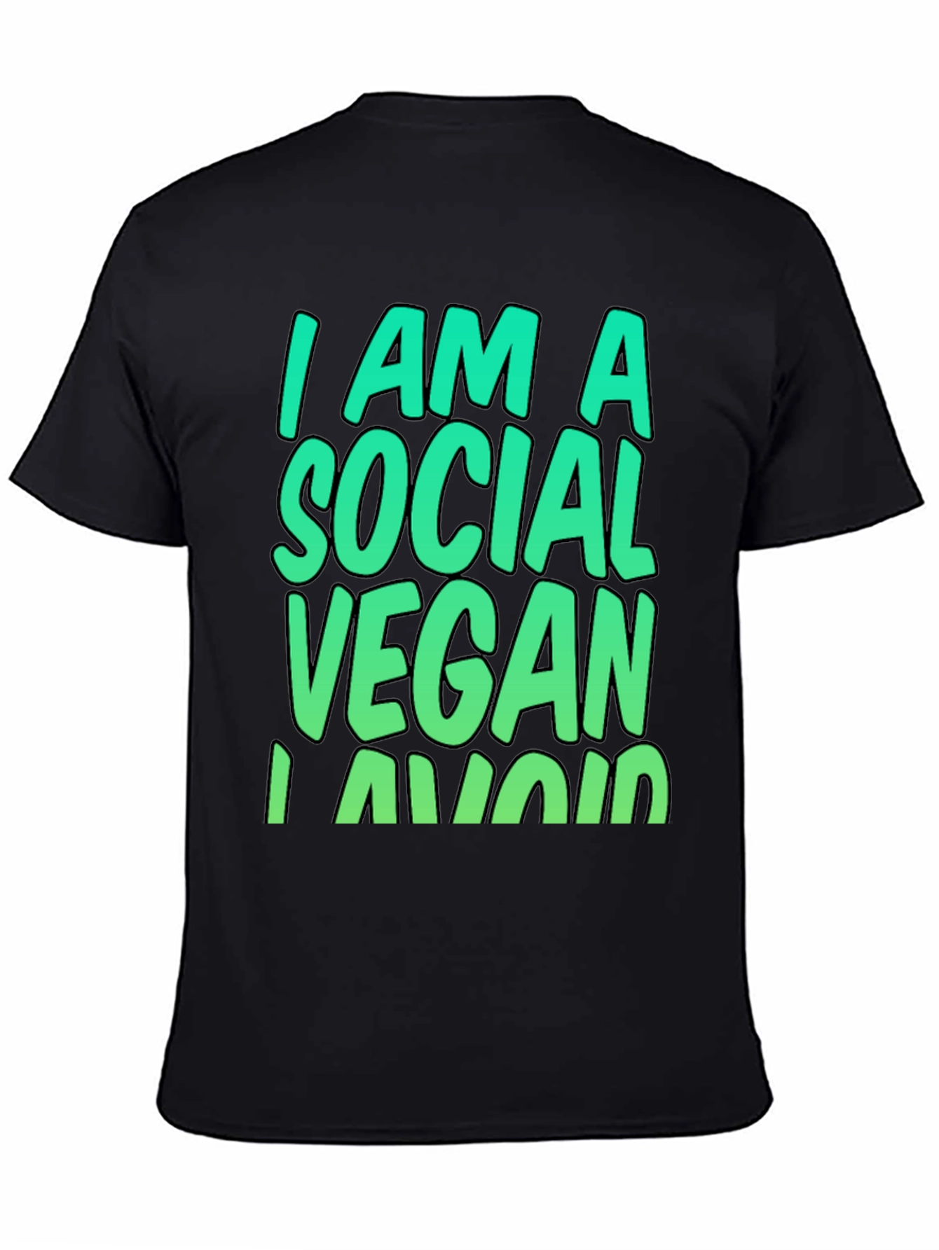 Social Vegan T-Shirt - Humorous Vegetarian Tee - 4