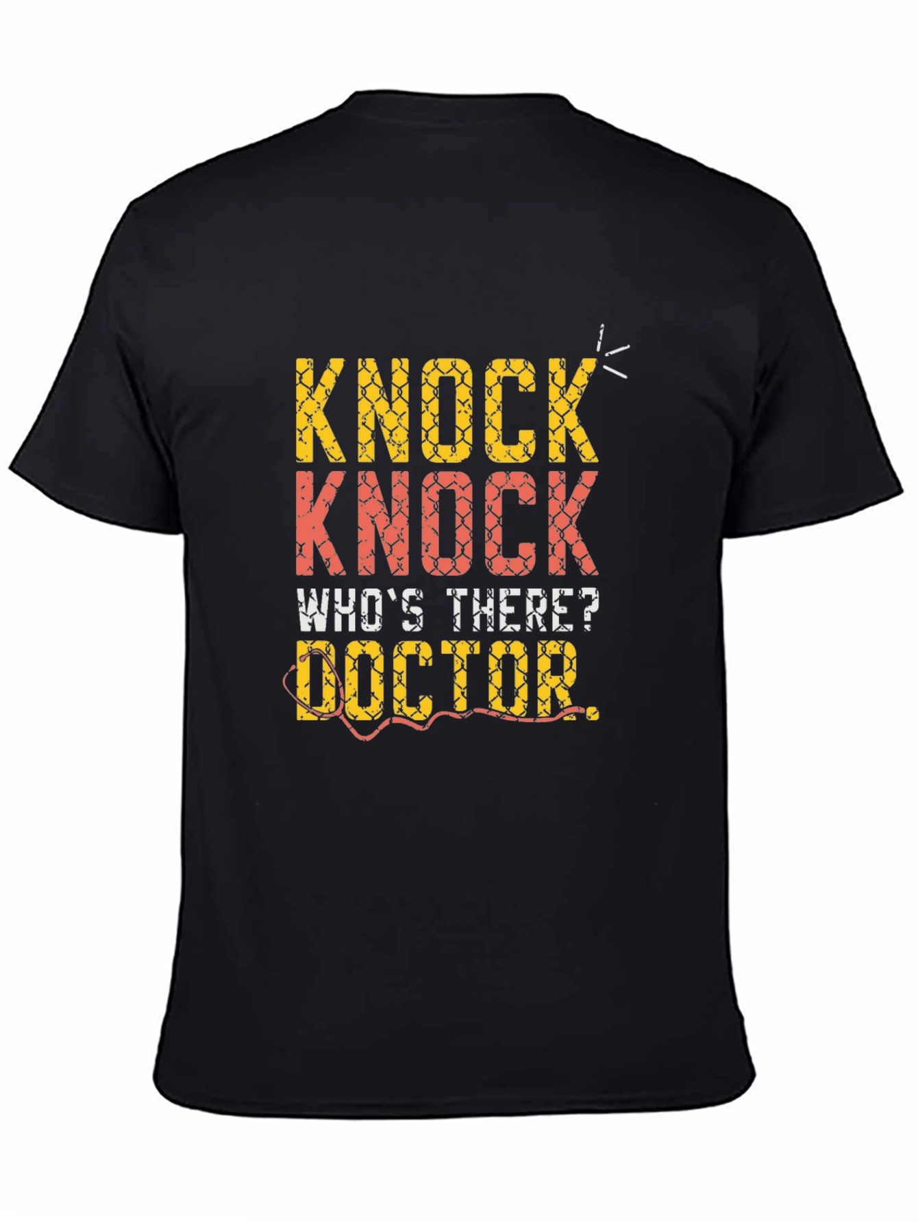 Black Knock Knock Doctor T-Shirt view 4