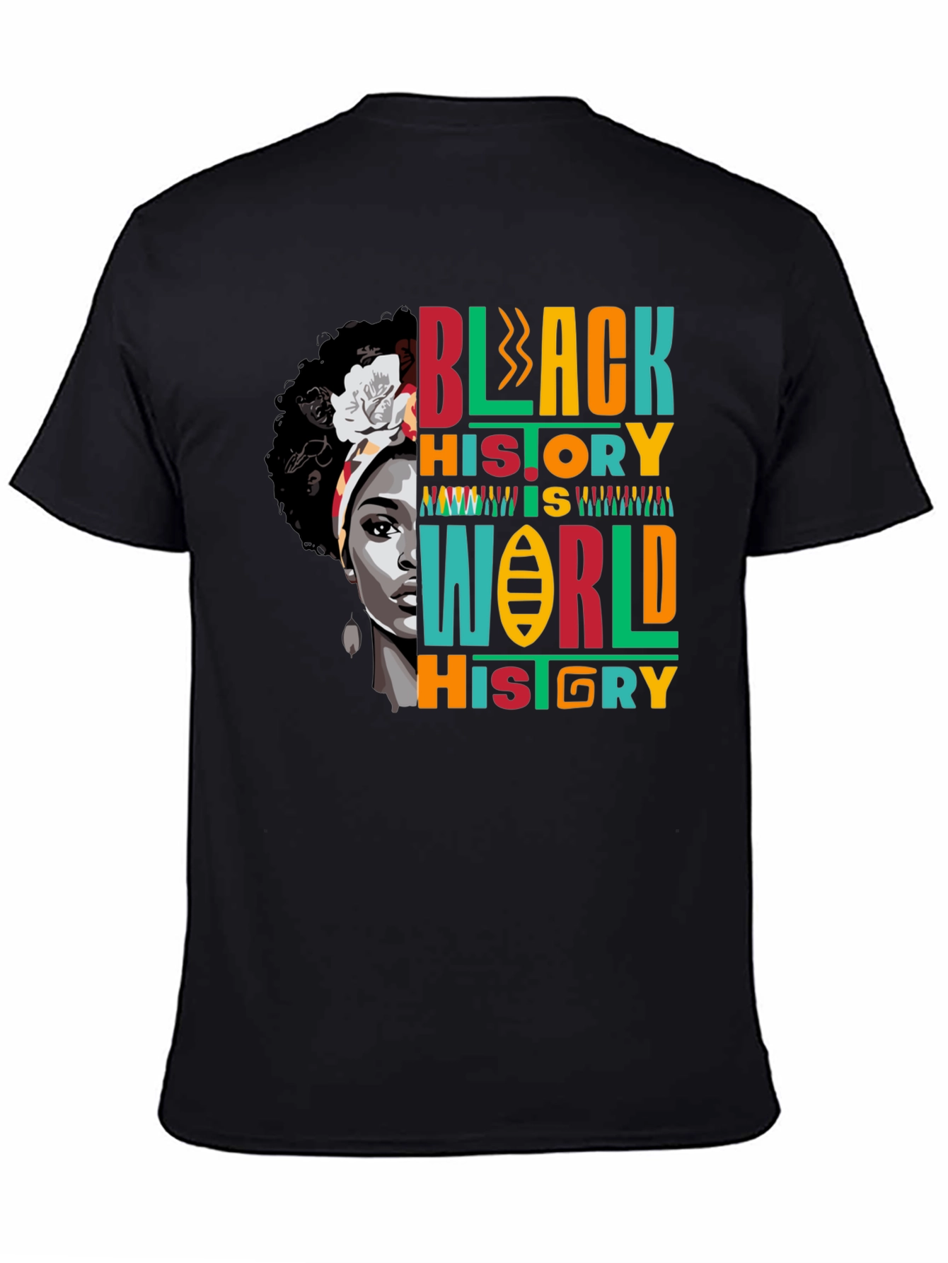 Black Black History is World History T-Shirt view 4
