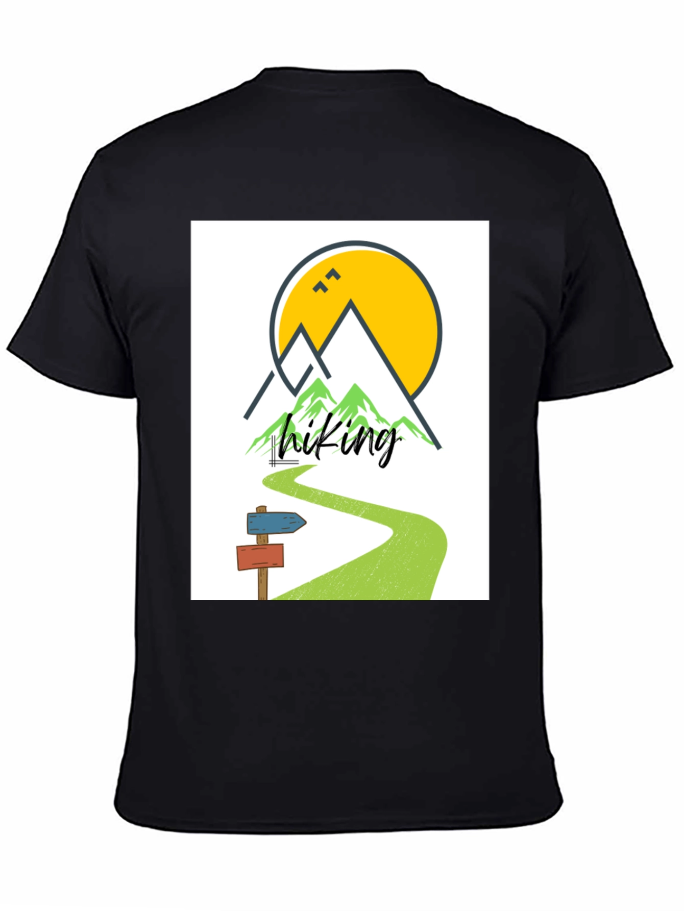 Black Hiking Adventure T-Shirt - Nature Explorer Tee view 4