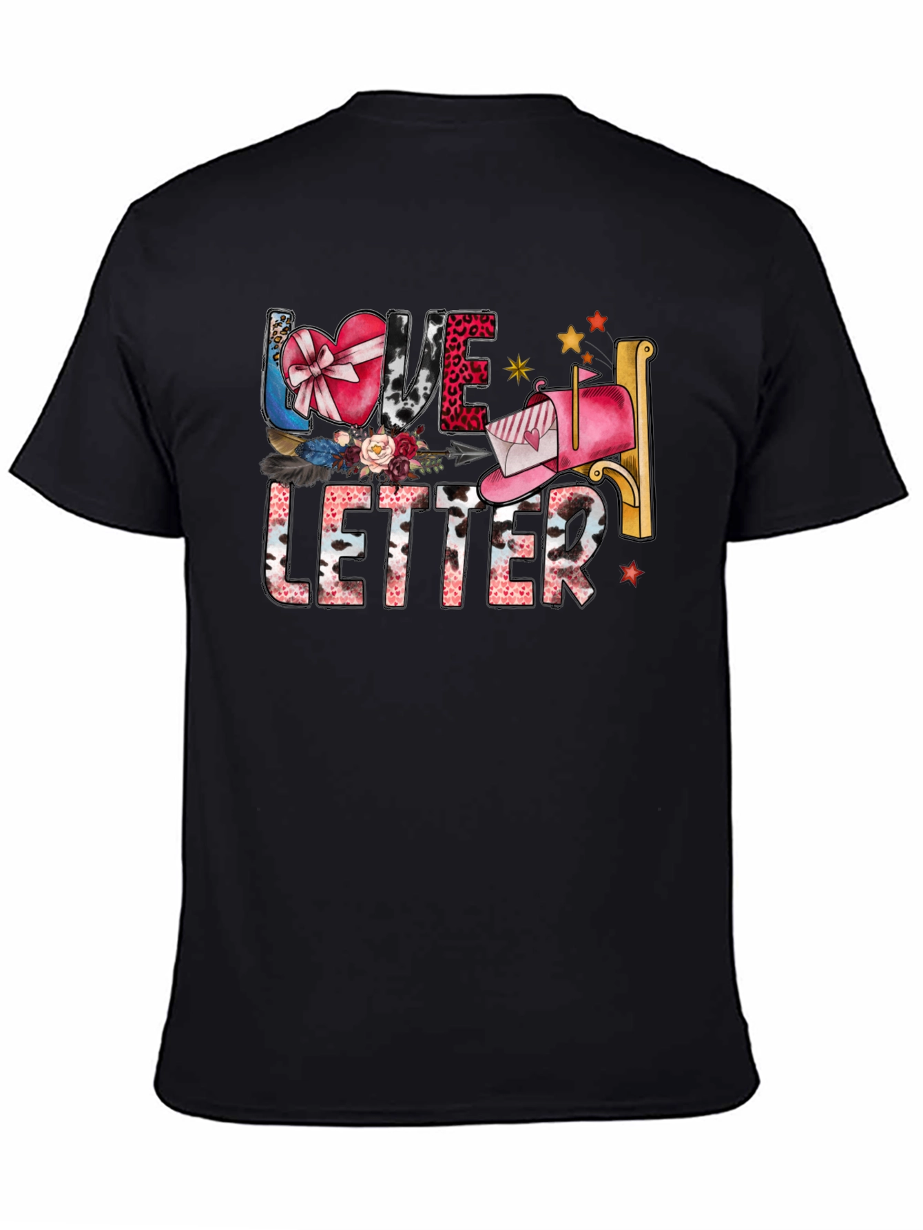Black Love Letter Graphic T-Shirt view 4