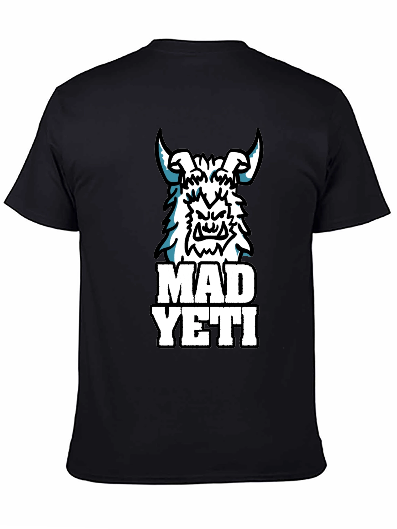 Black Mad Yeti Graphic Tee - Black Cotton T-Shirt view 4