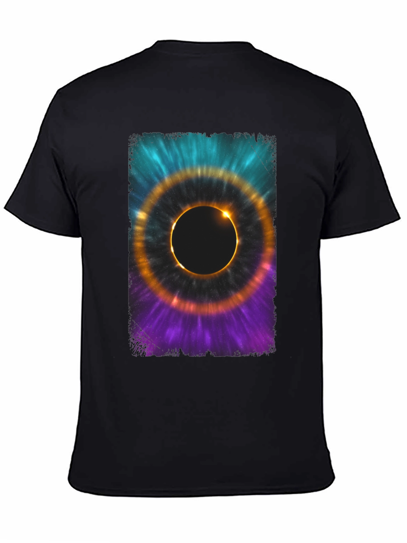 Black Total Solar Eclipse Graphic T-Shirt view 4