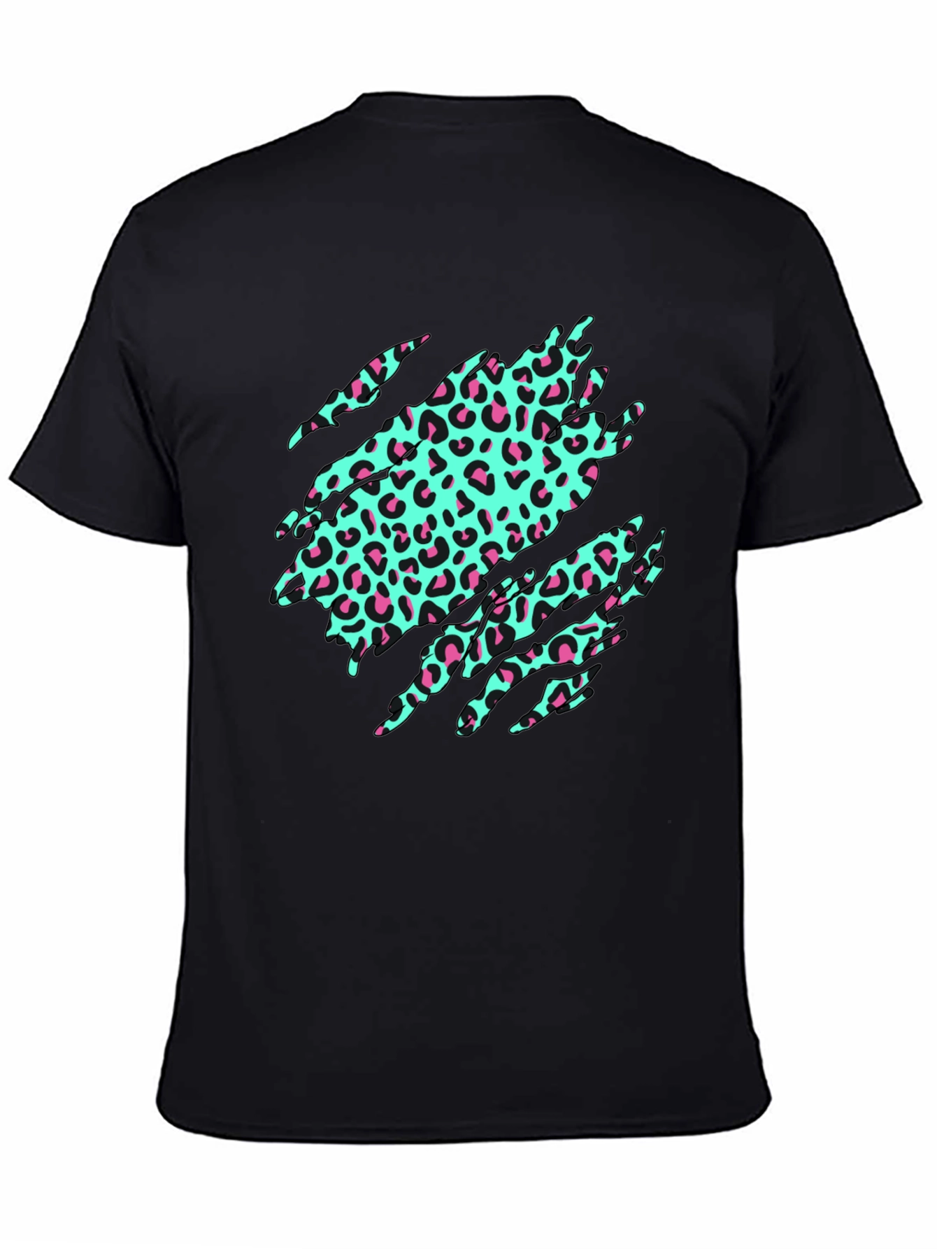 Black Leopard Print Graphic Tee - Funky & Stylish view 4