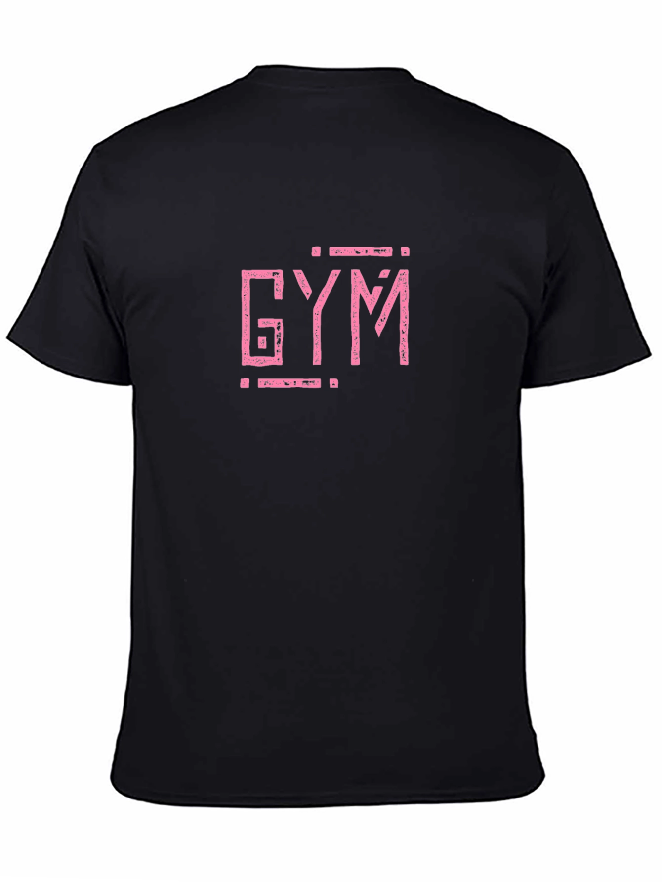 Black Gym Graphic T-Shirt - Black Cotton Blend view 4