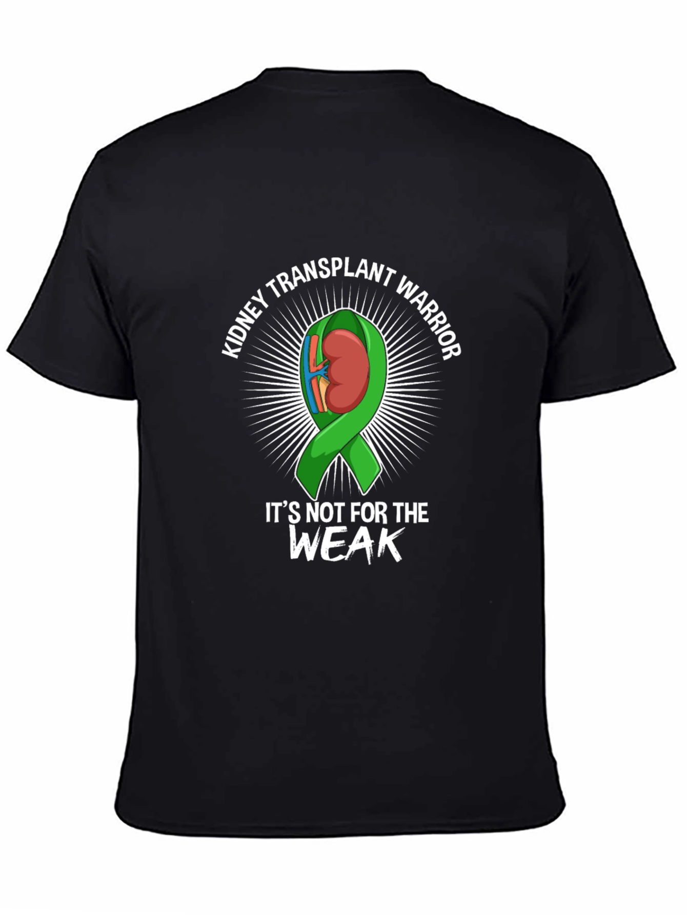 Black Kidney Transplant Warrior Graphic Tee view 4