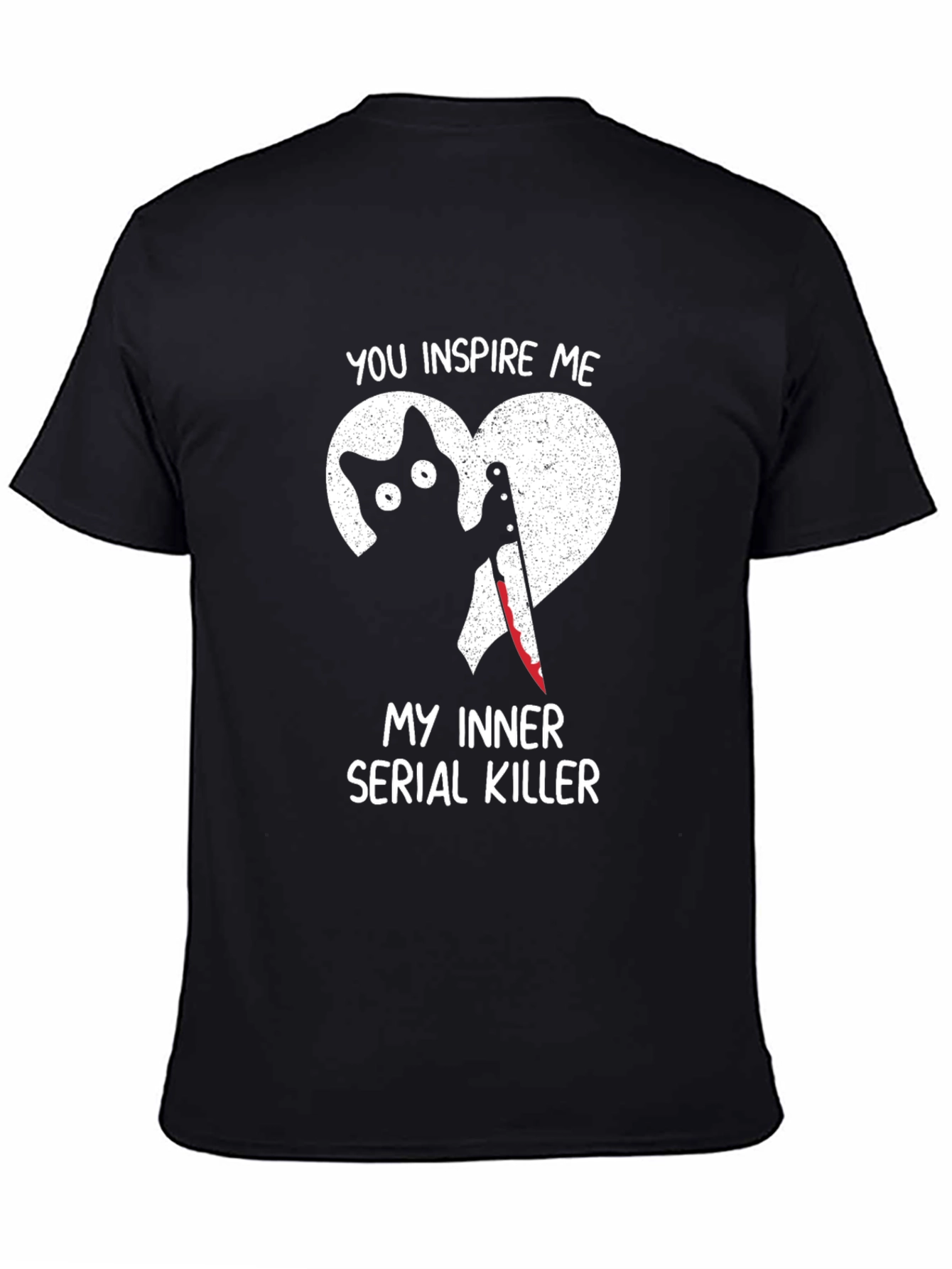 Black Cat Serial Killer T-Shirt - You Inspire Me view 4