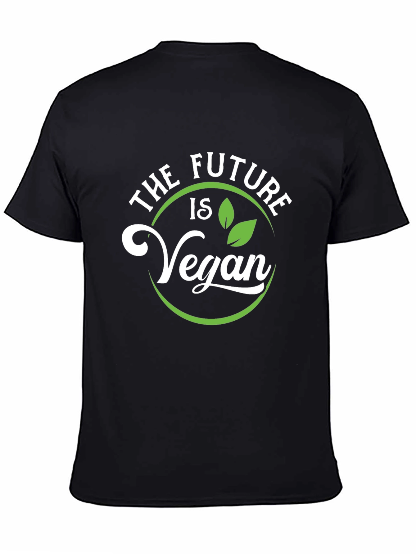 Black The Future is Vegan T-Shirt - Unisex Black Tee view 4