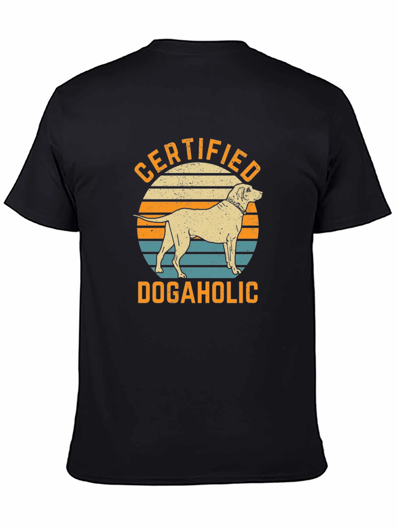 Black Certified Dogaholic Graphic T-Shirt view 4