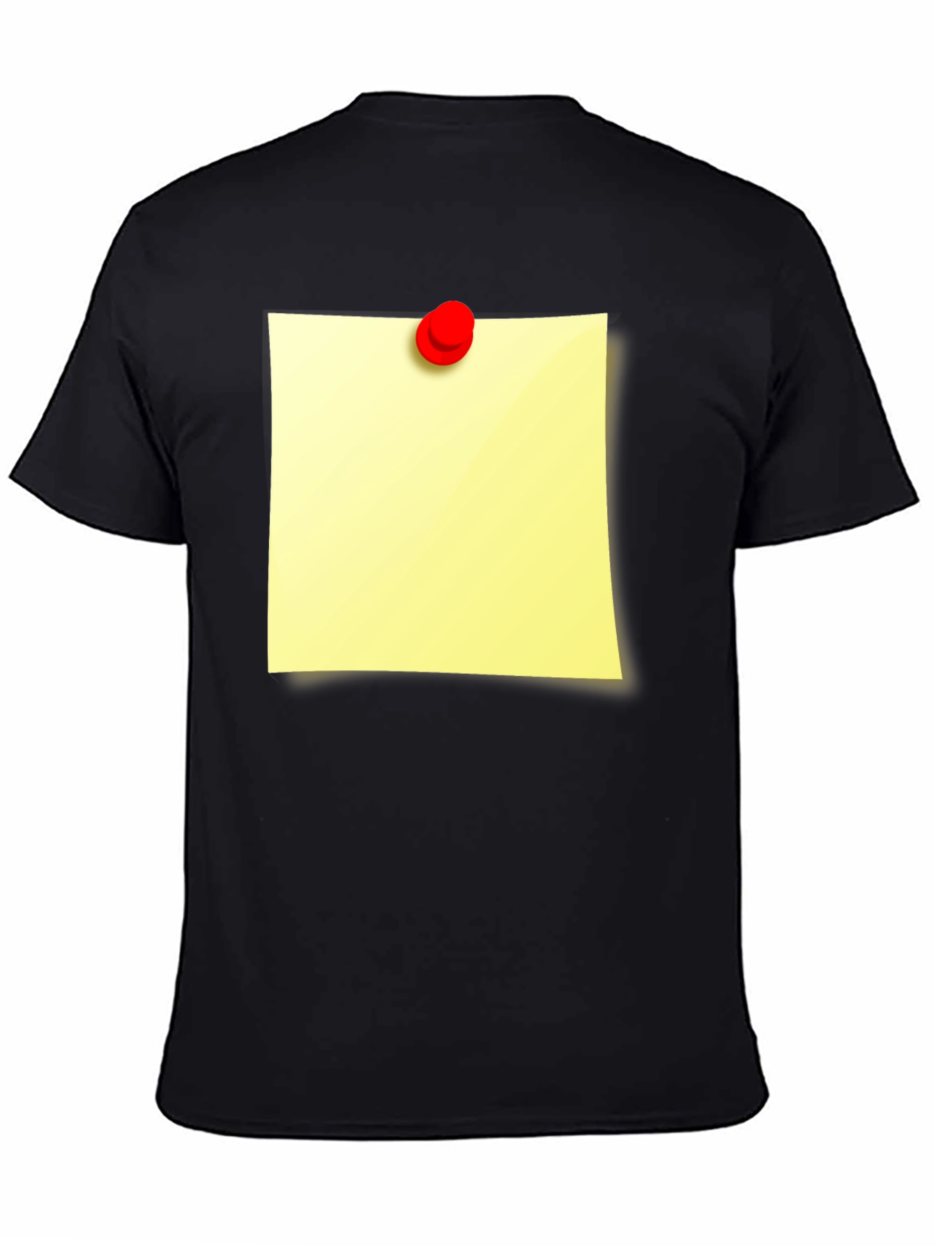 Black Sticky Note Graphic T-Shirt - Unique Novelty Tee view 4