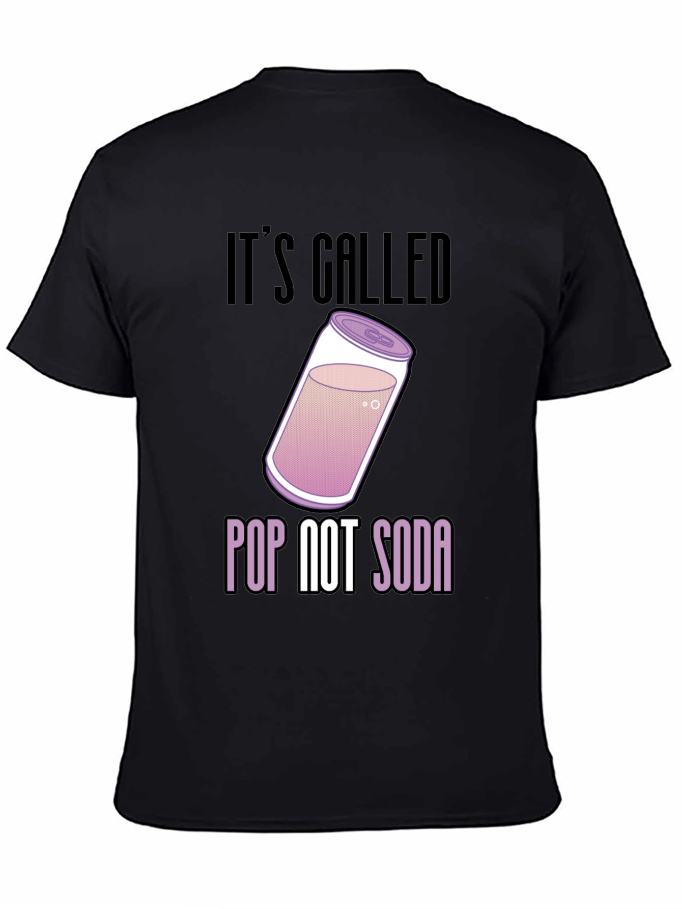 Black It's Called Pop Not Soda T-Shirt view 4