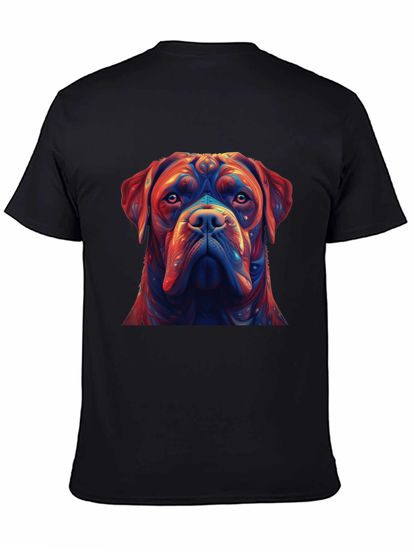 Black Dog Portrait Graphic Tee - Unique Artistic Design view 4