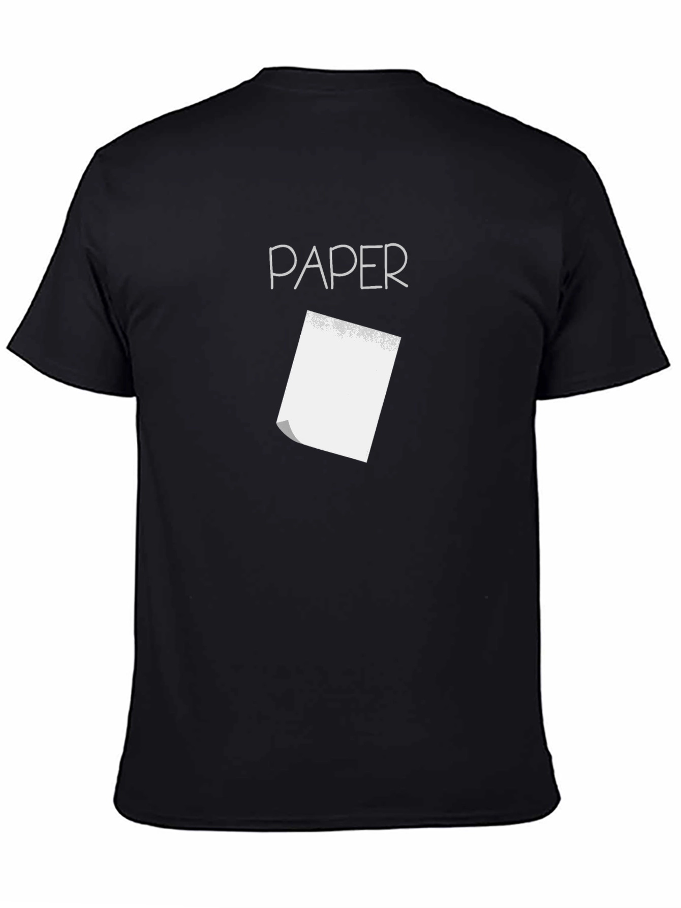 Black Paper T-Shirt - Minimalist Design, Soft Cotton view 4