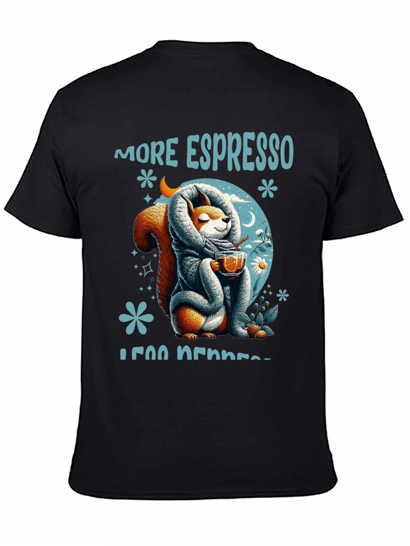 Black More Espresso Less Depresso T-Shirt view 4