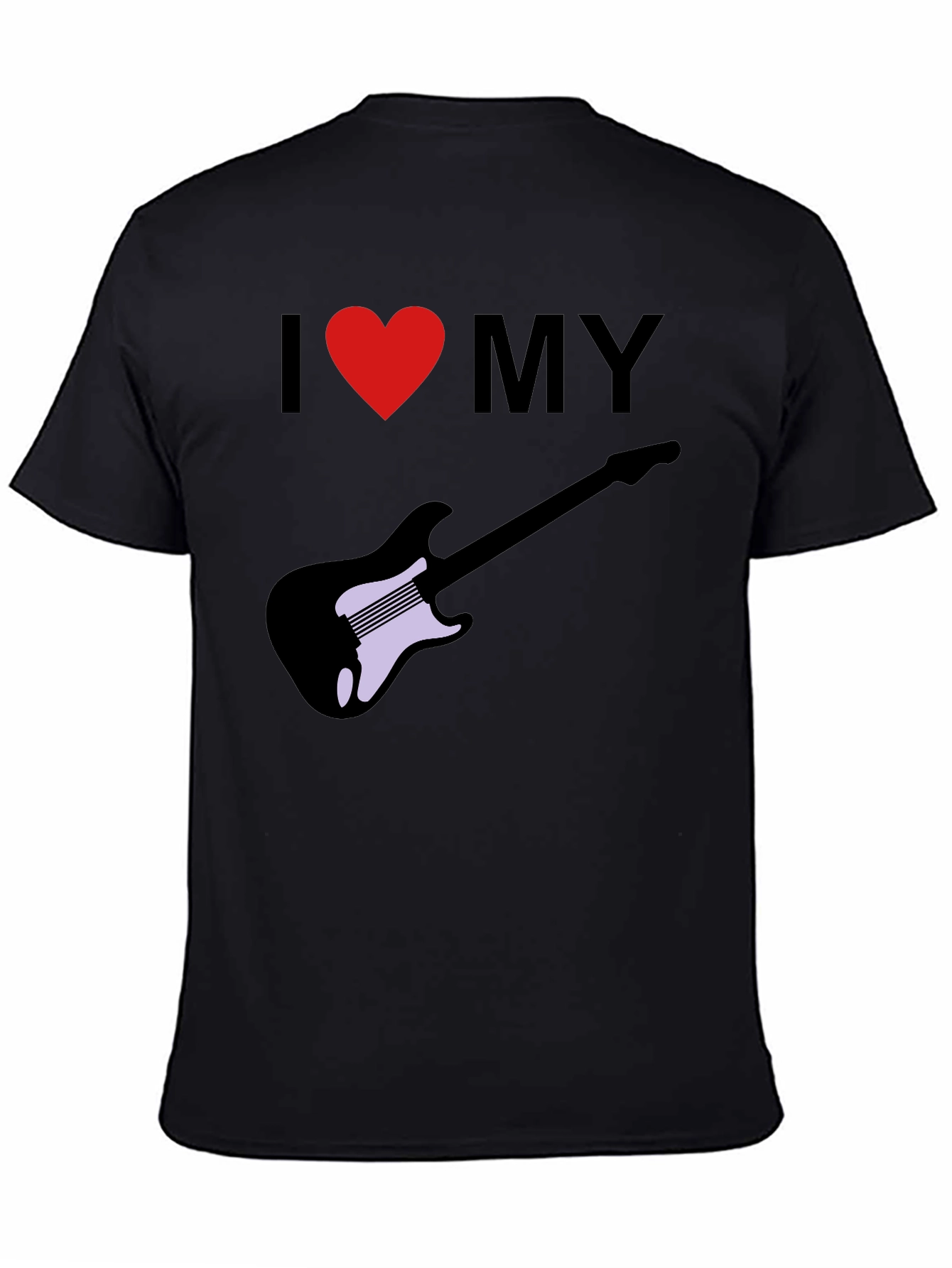 Black I Love My Guitar Graphic Tee view 4