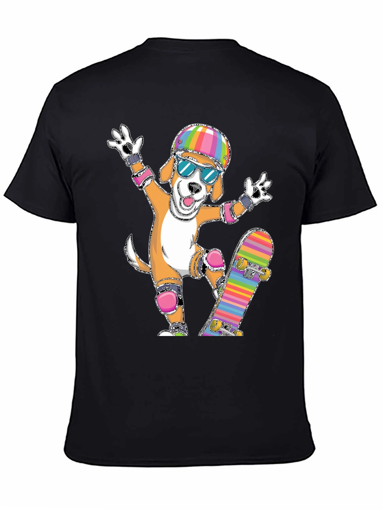 Black Dog Skateboarder Graphic Tee view 4