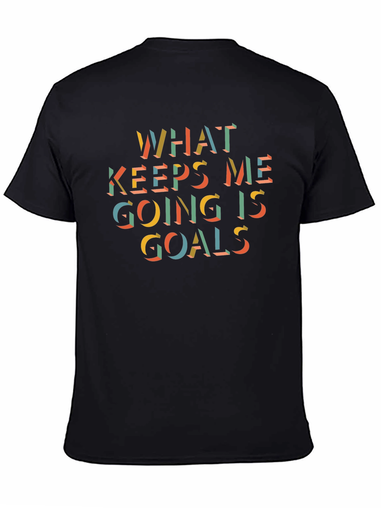 Black Motivational 'What Keeps Me Going' T-Shirt view 4