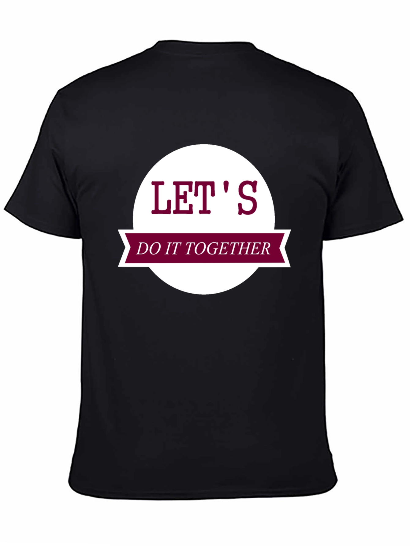 Black Let's Do It Together Graphic Tee view 4