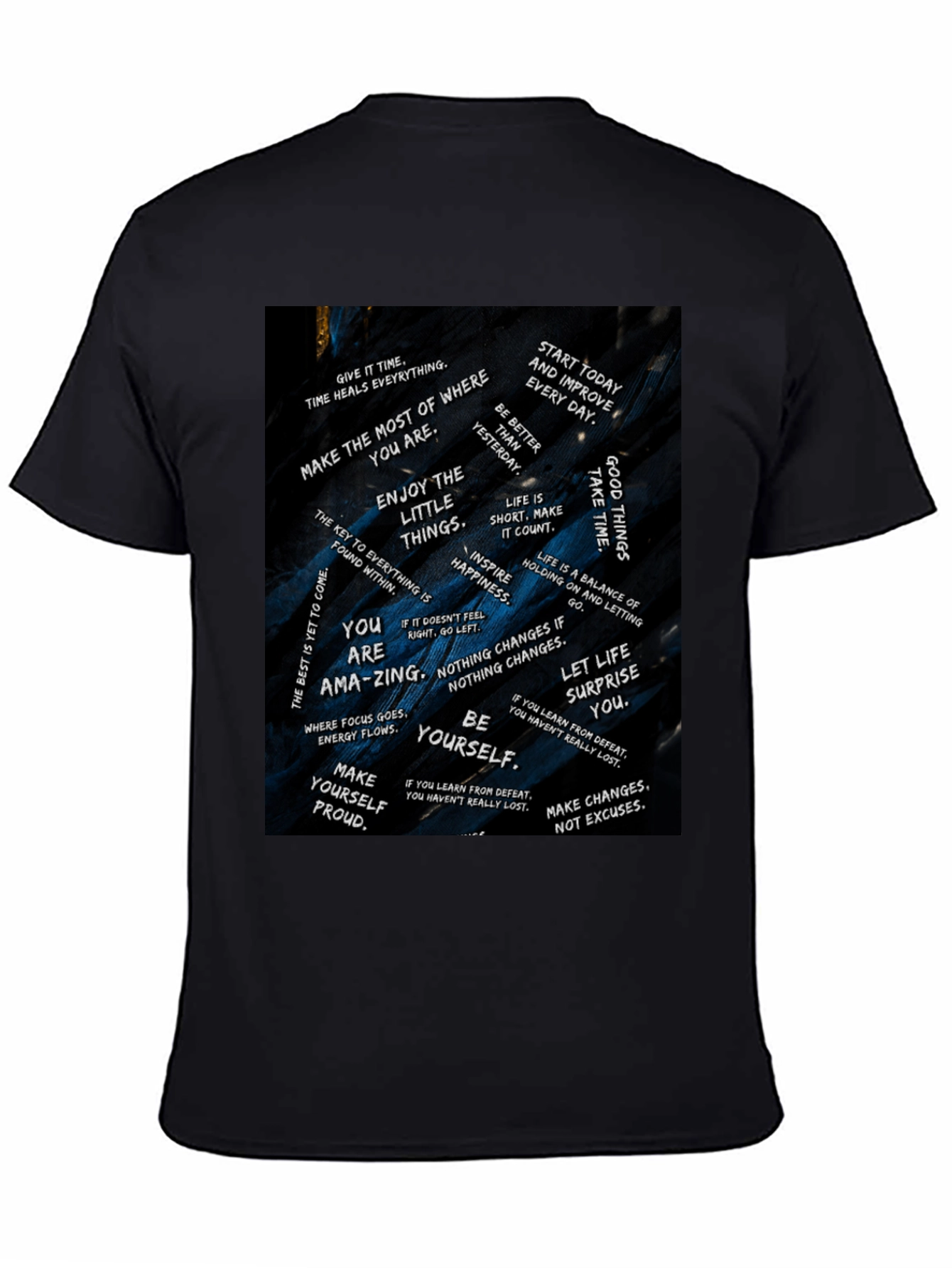 Black Motivational Quote T-Shirt: Inspire Daily! view 4