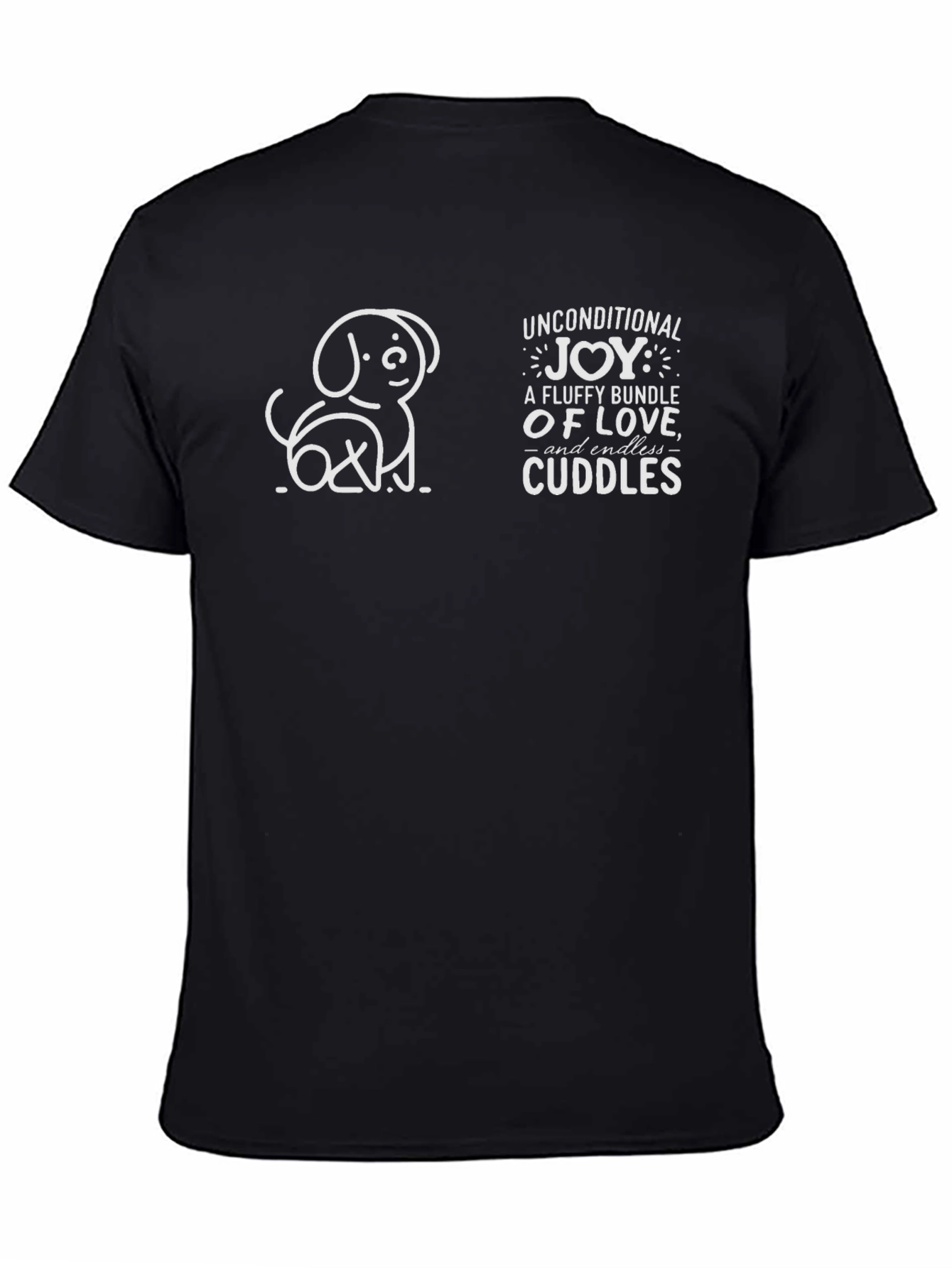 Black Unconditional Joy Dog Lover T-Shirt view 4