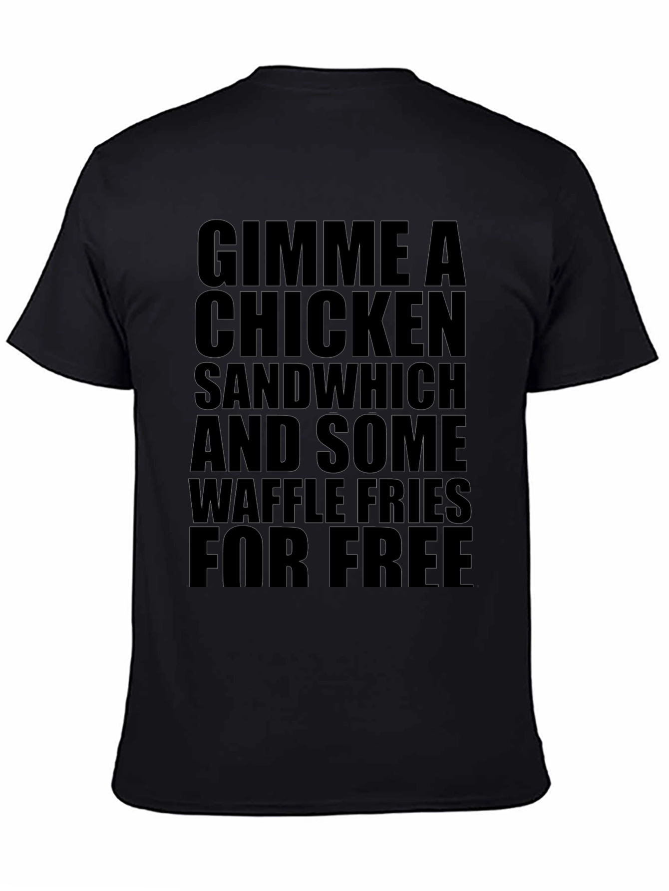 Black Gimme Chicken Sandwich T-Shirt view 4