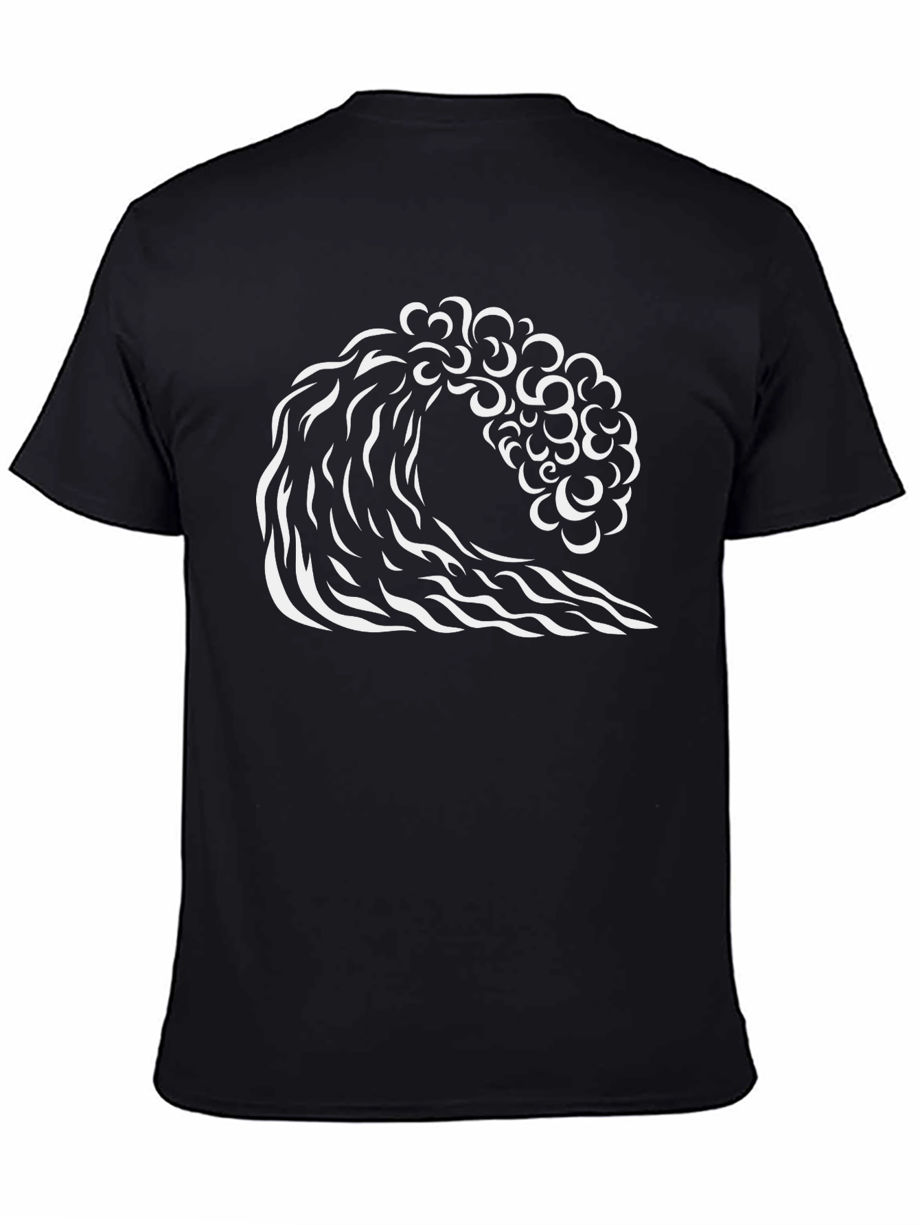 Black Black Wave Graphic Tee view 4