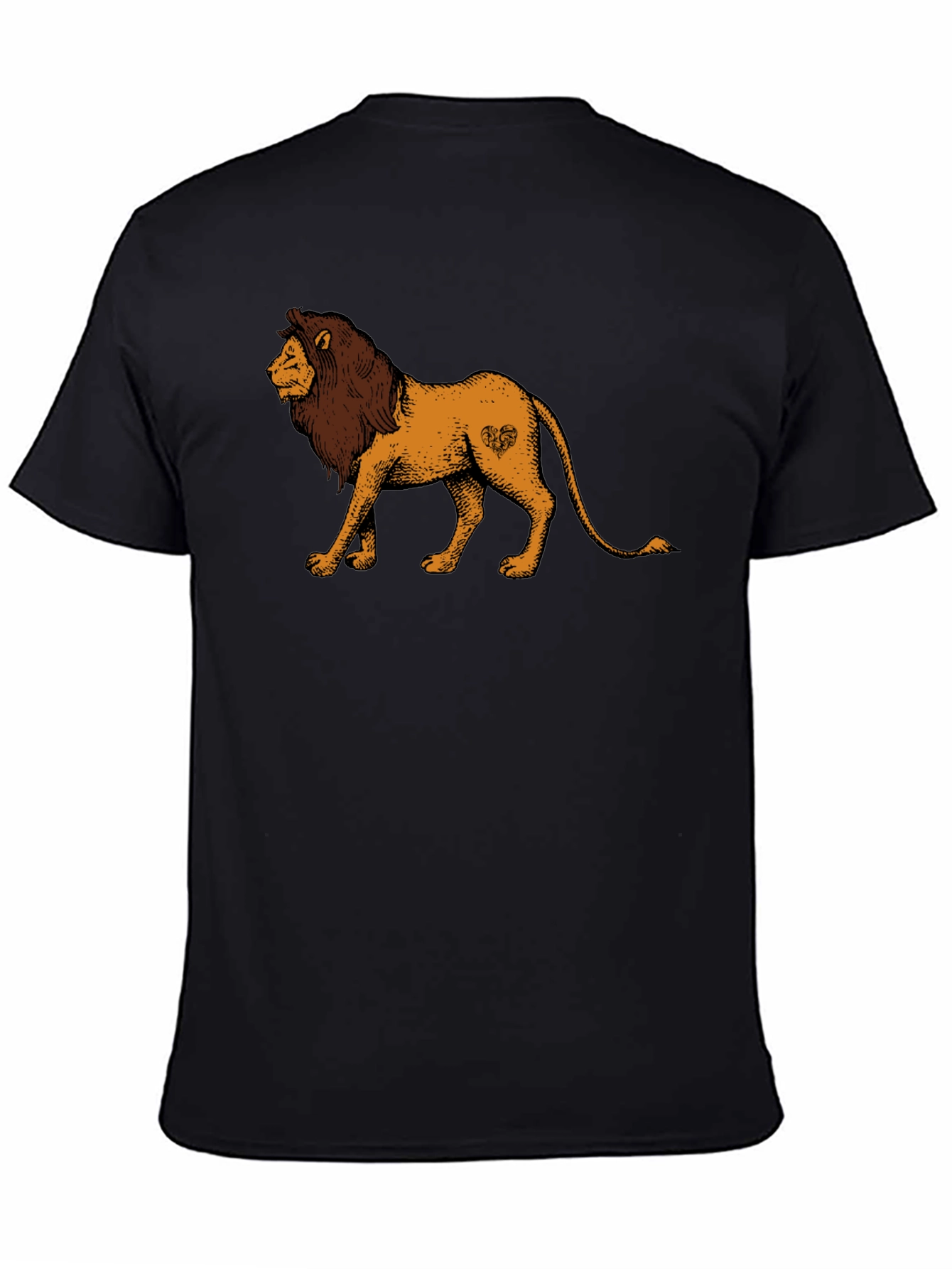Black Lion Graphic Tee - Unisex Black T-Shirt view 4
