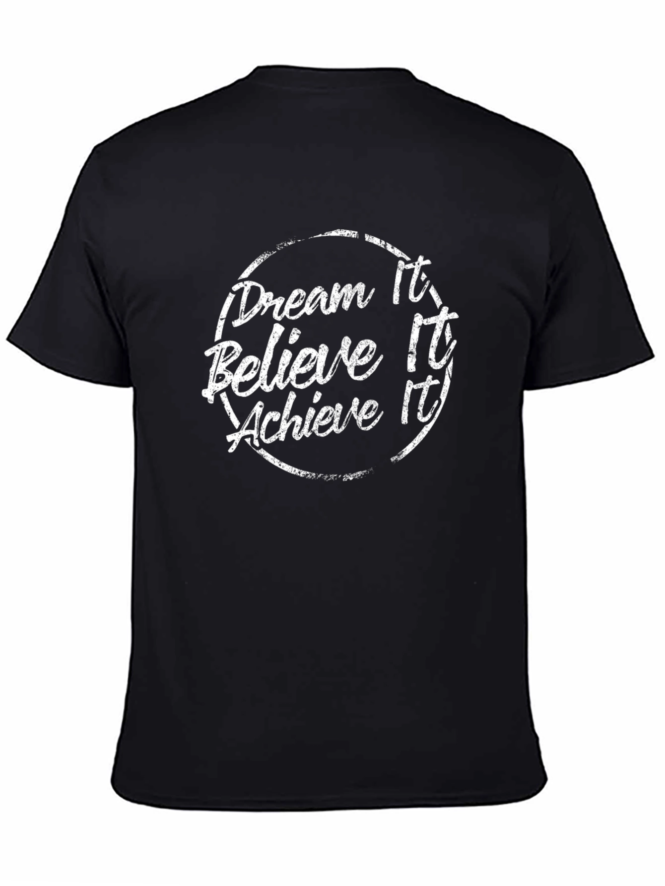 Black Dream Believe Achieve Black Graphic Tee view 4