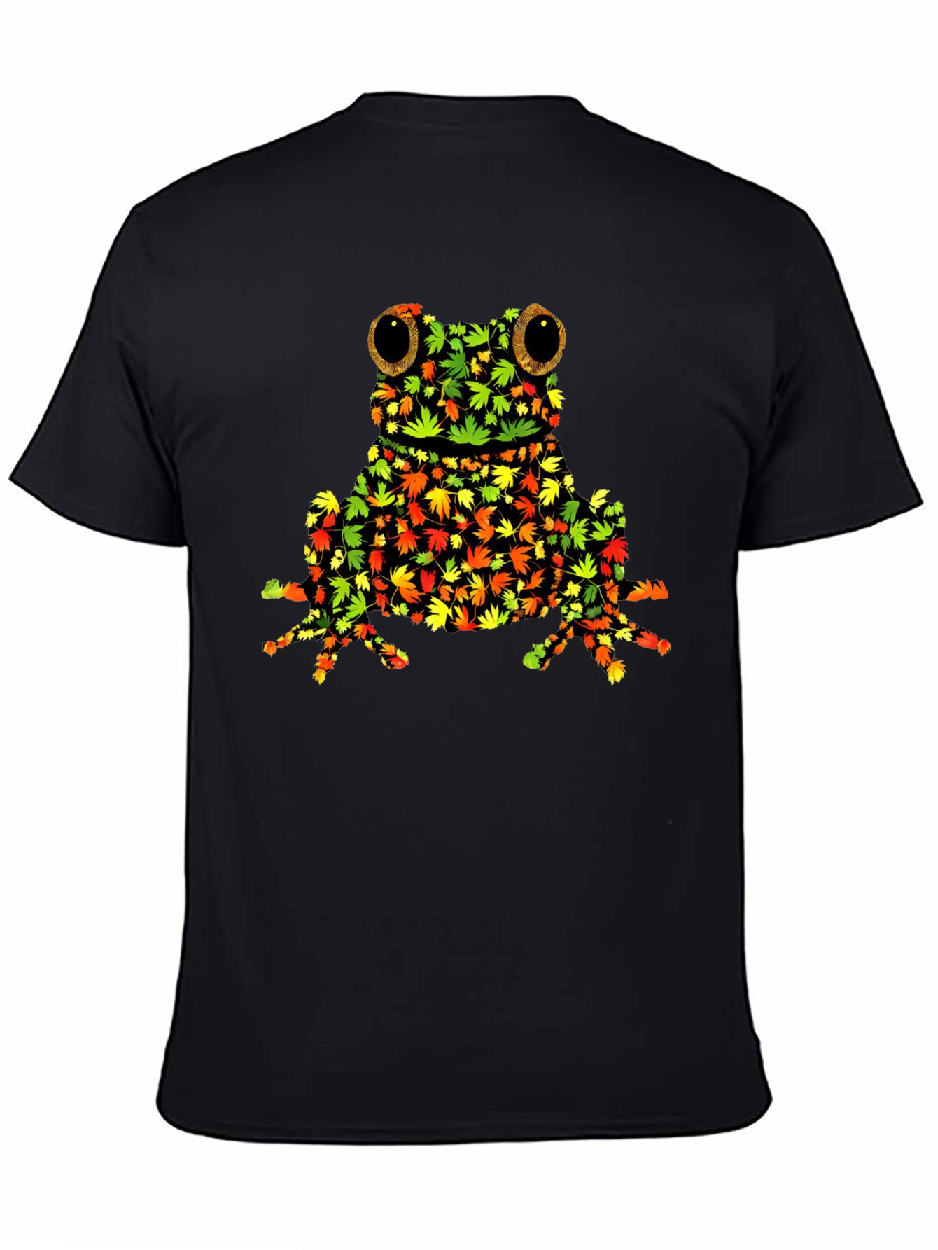 Black Frog Leaf Graphic T-Shirt - Nature Inspired Tee view 4