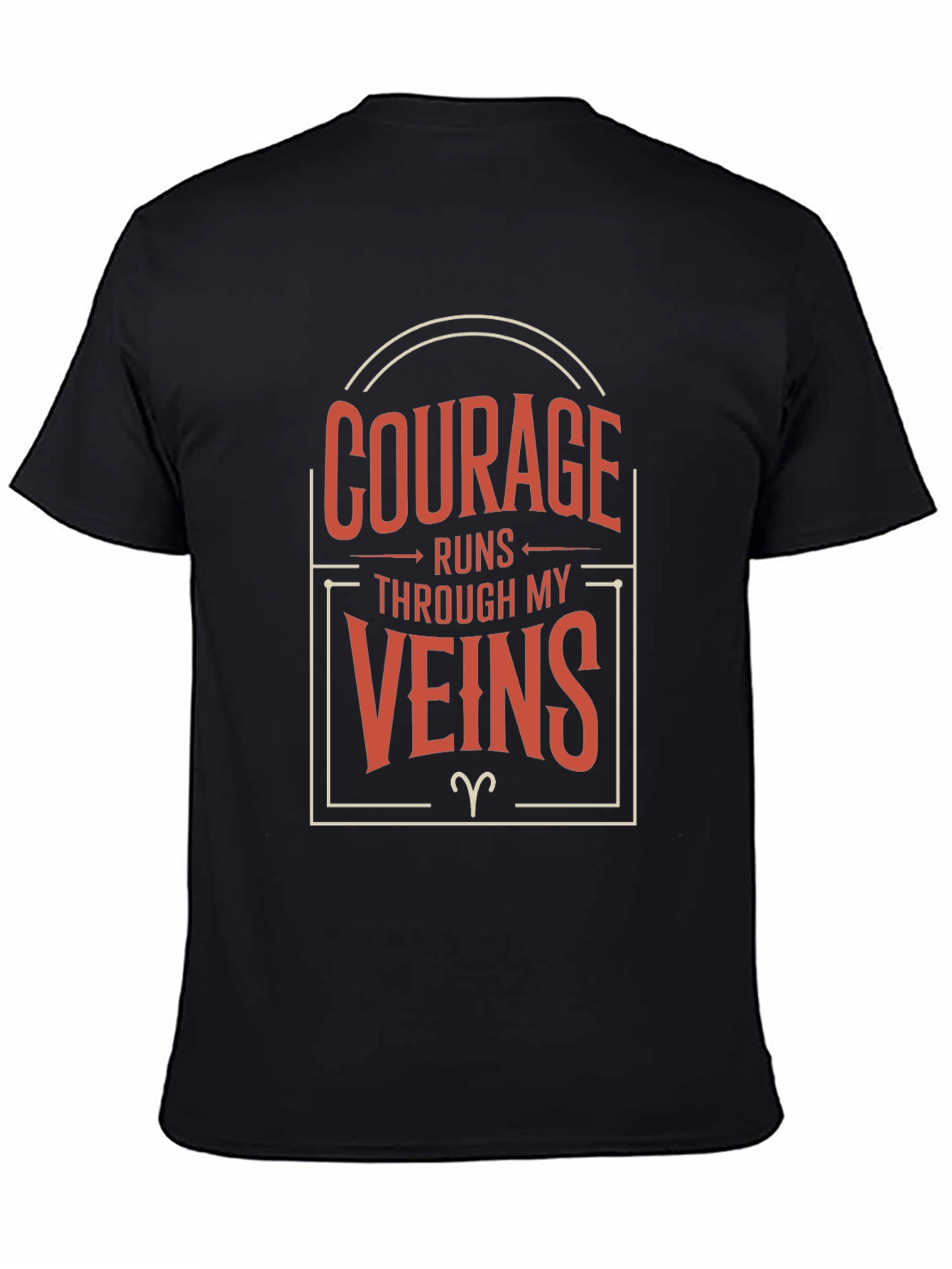 Black Courage Runs Through My Veins Graphic Tee view 4