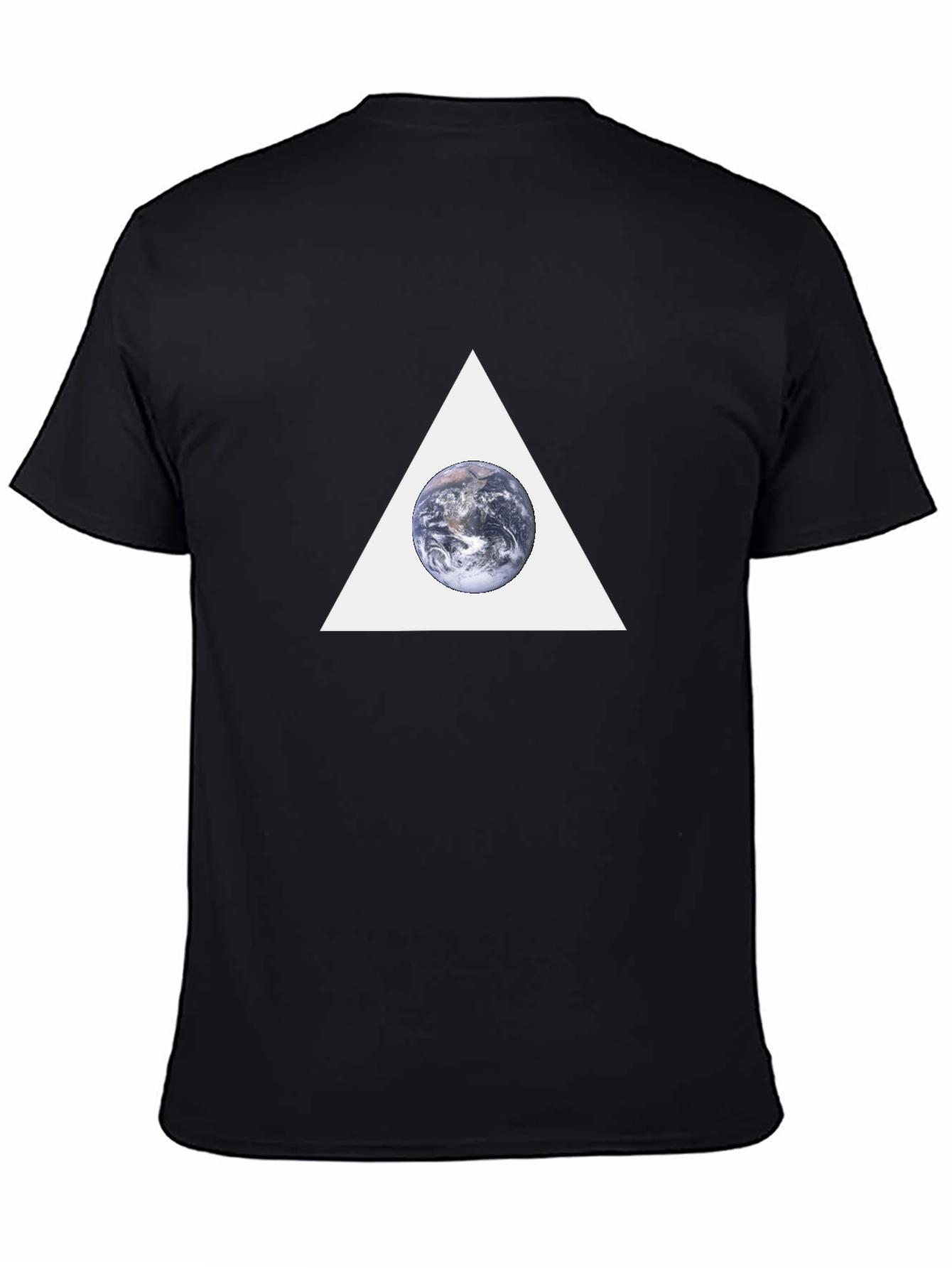 Black Earth in Triangle Graphic T-Shirt - Black view 4