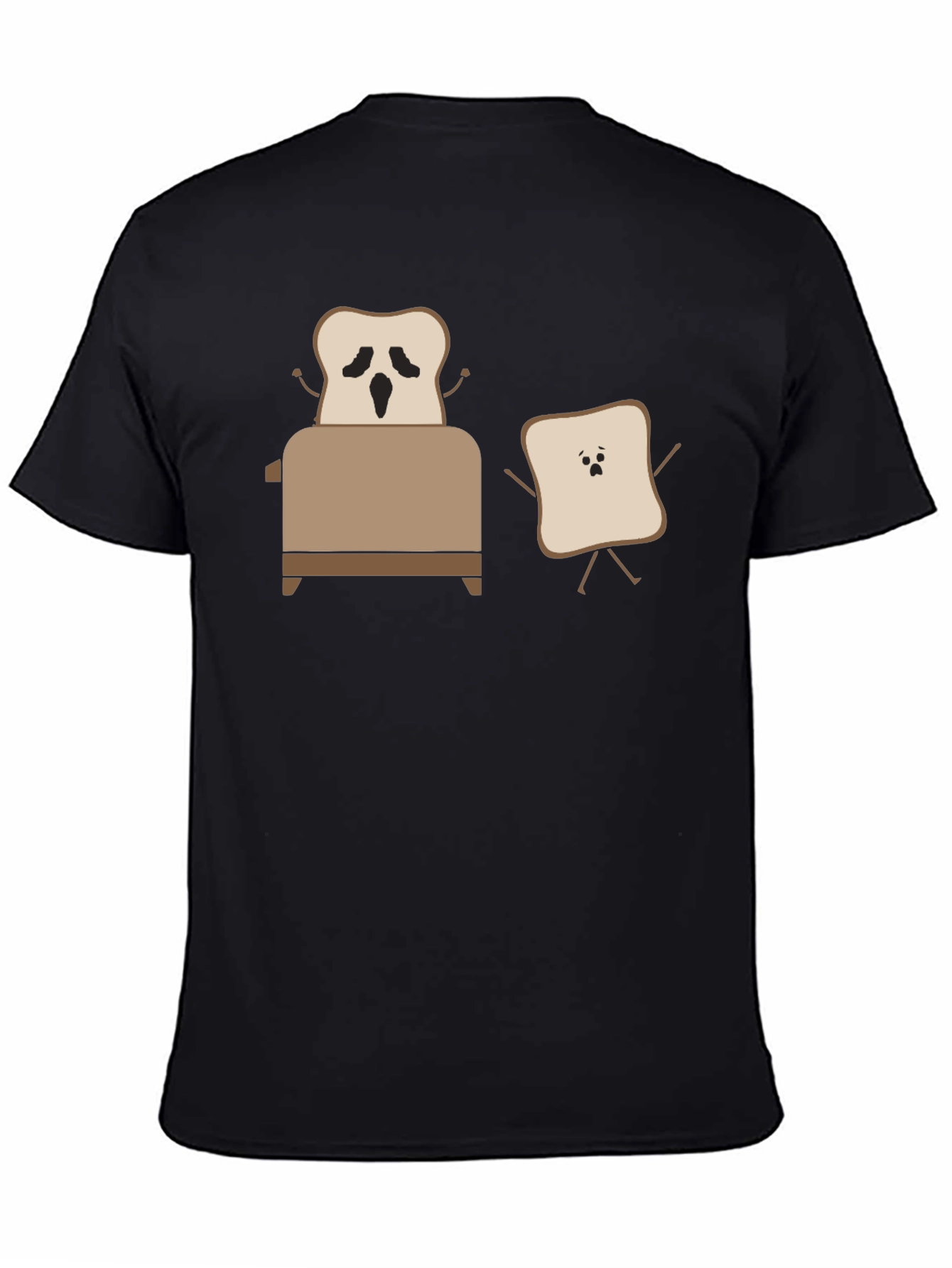 Black Funny Toast T-Shirt: Toaster Escape! view 4