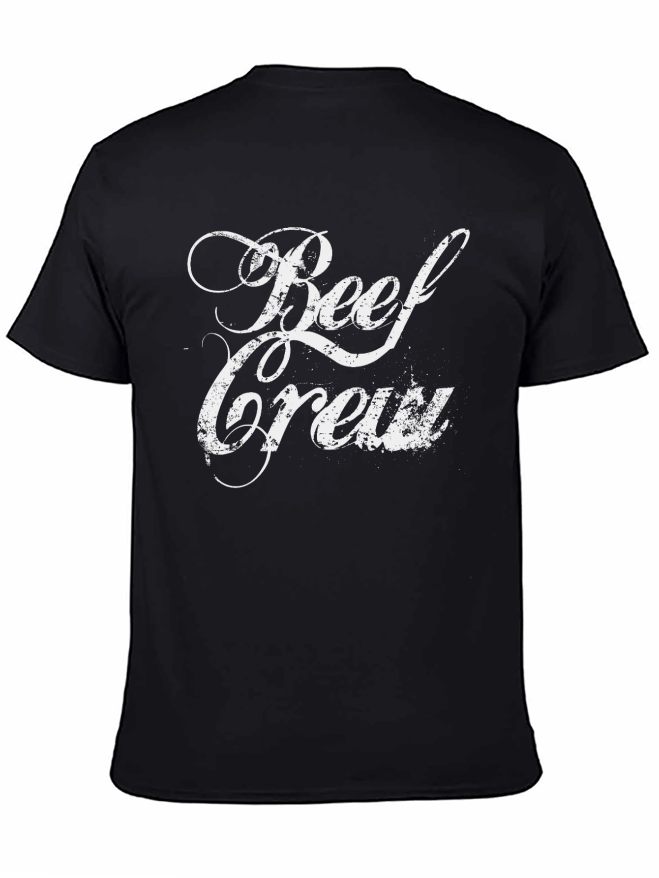 Black Beef Crew Graphic Tee - Soft Black T-Shirt view 4