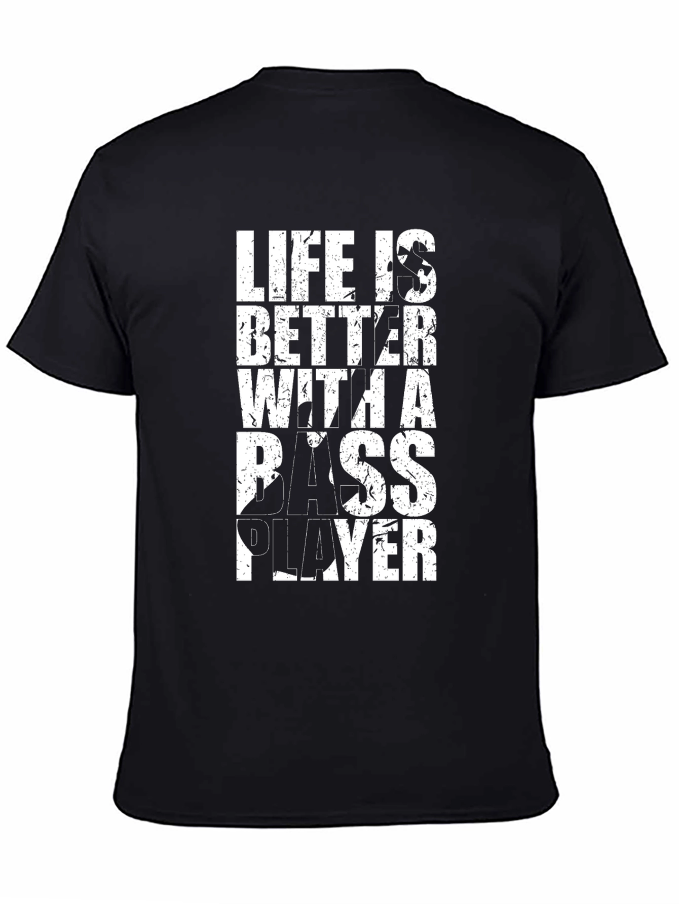 Black Life is Better with a Bass Player T-Shirt view 4