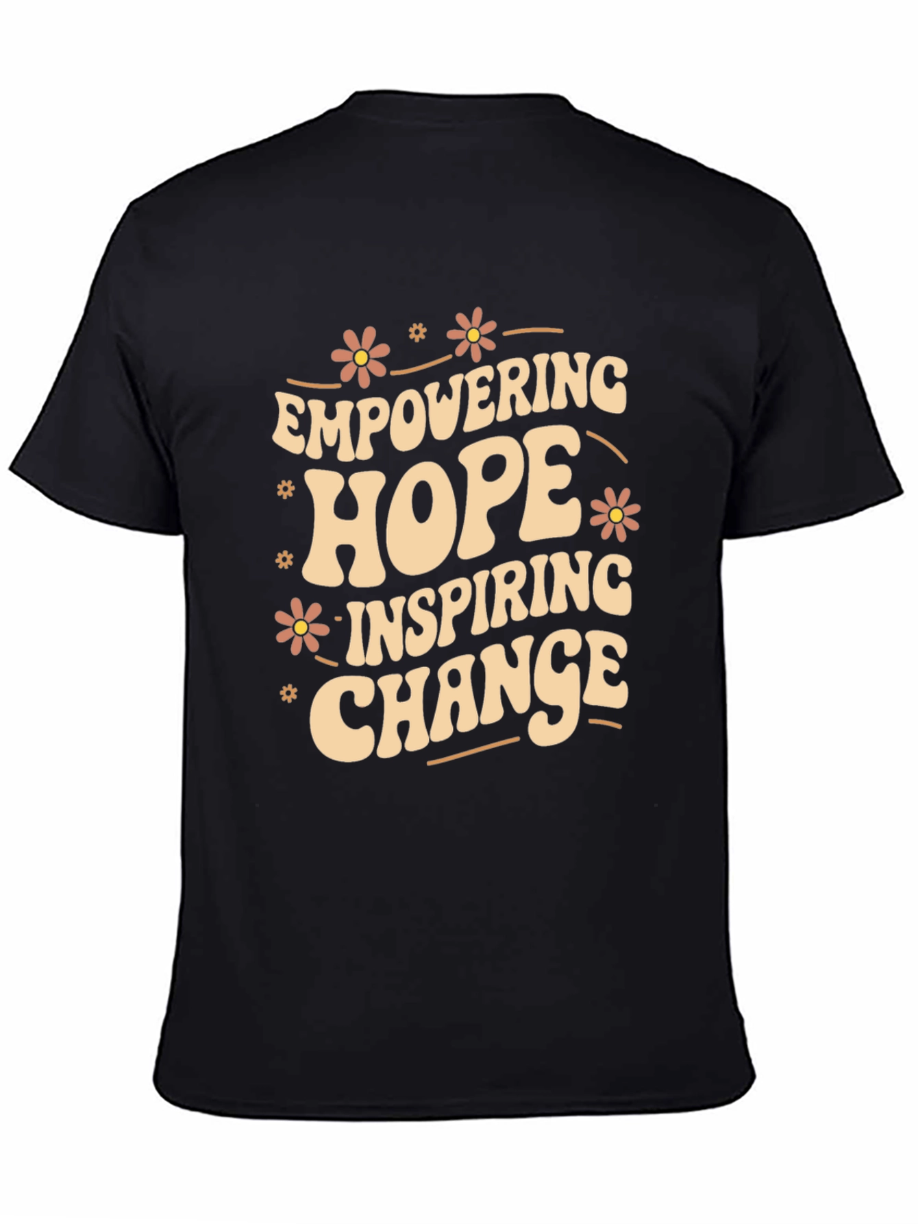 Black Empowering Hope Inspiring Change Graphic Tee view 4