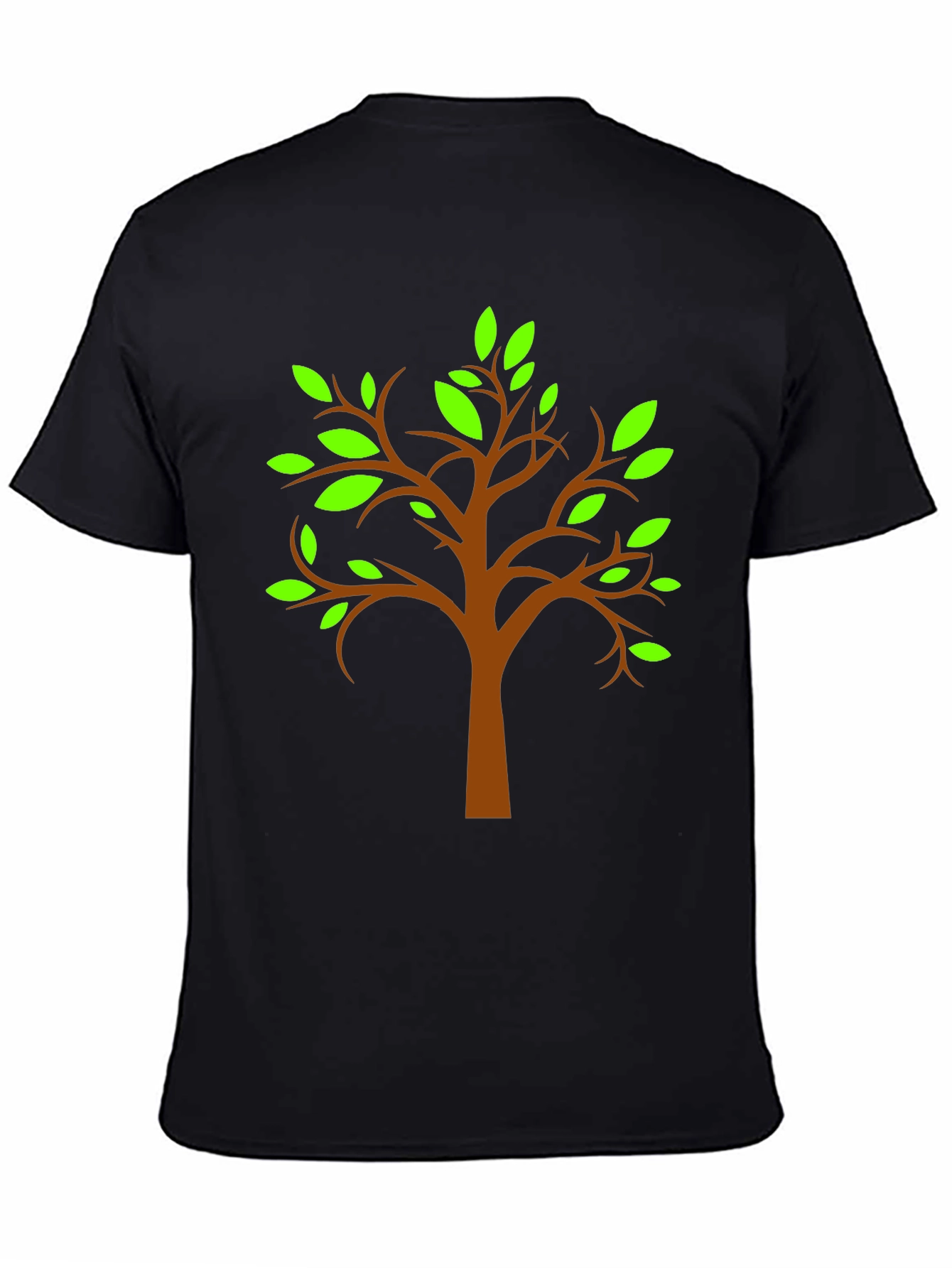 Black Nature Tree Graphic Tee - Stylish Black T-Shirt view 4