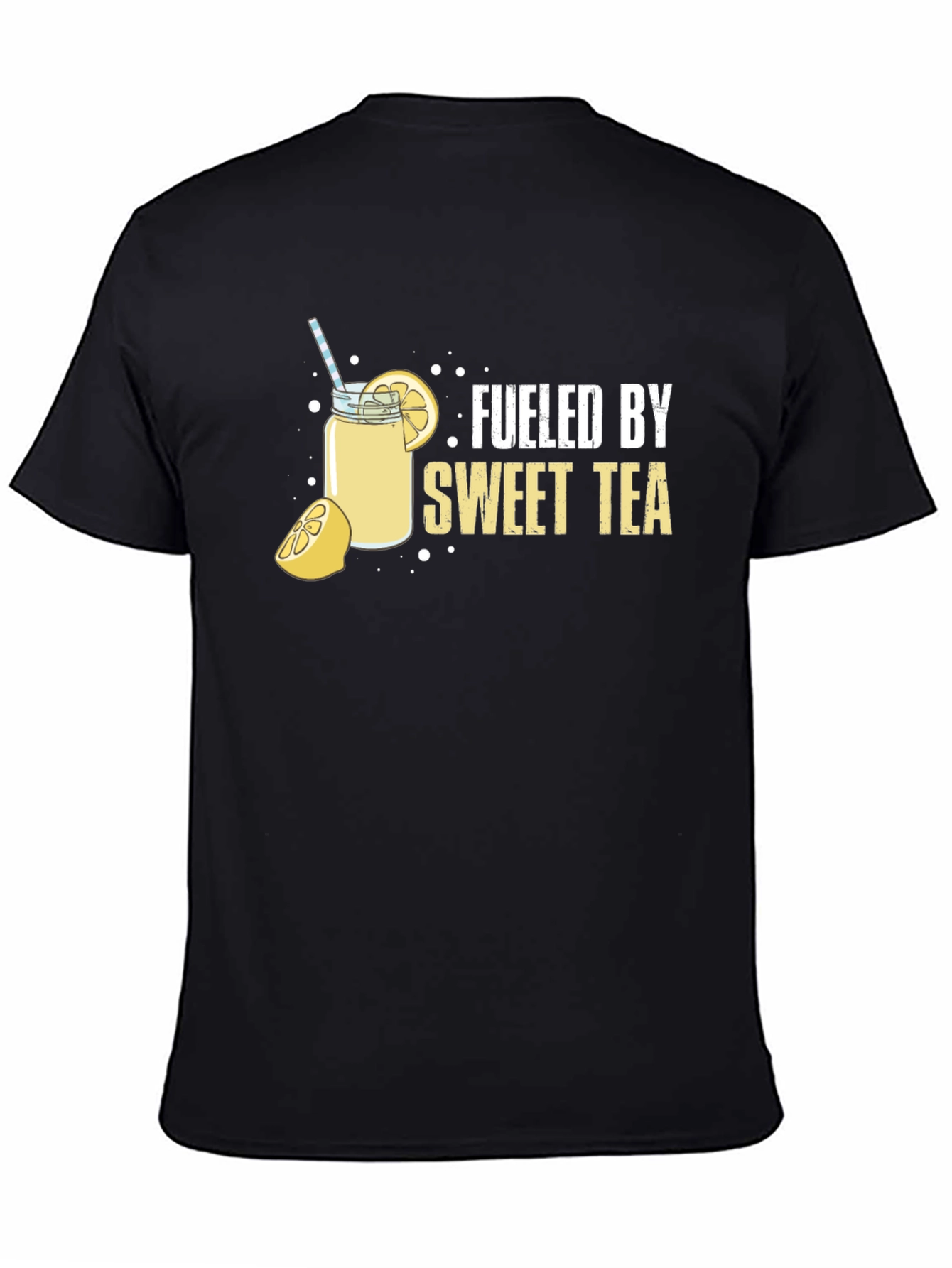 Black Fueled by Sweet Tea Black T-Shirt view 4